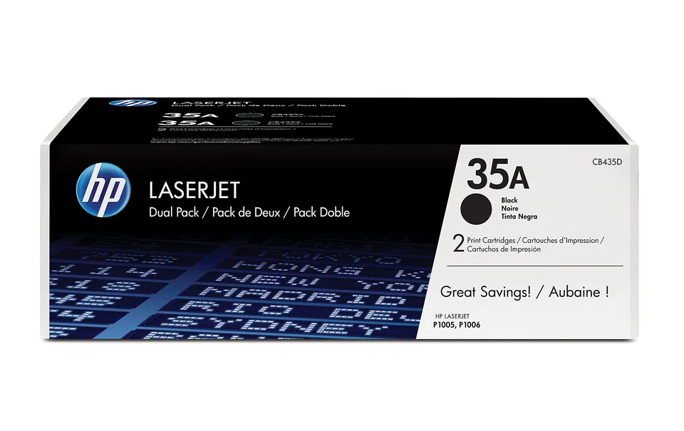 hp-35a-cb435ad-multipack-da-2-cartucce-toner-originali-nero-da-1500-pagine-compa image 1