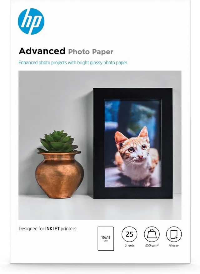 hp-advanced-q8691a-carta-fotografica-lucida-originale-10-x-15-cm-250-g-m-confezi image 1