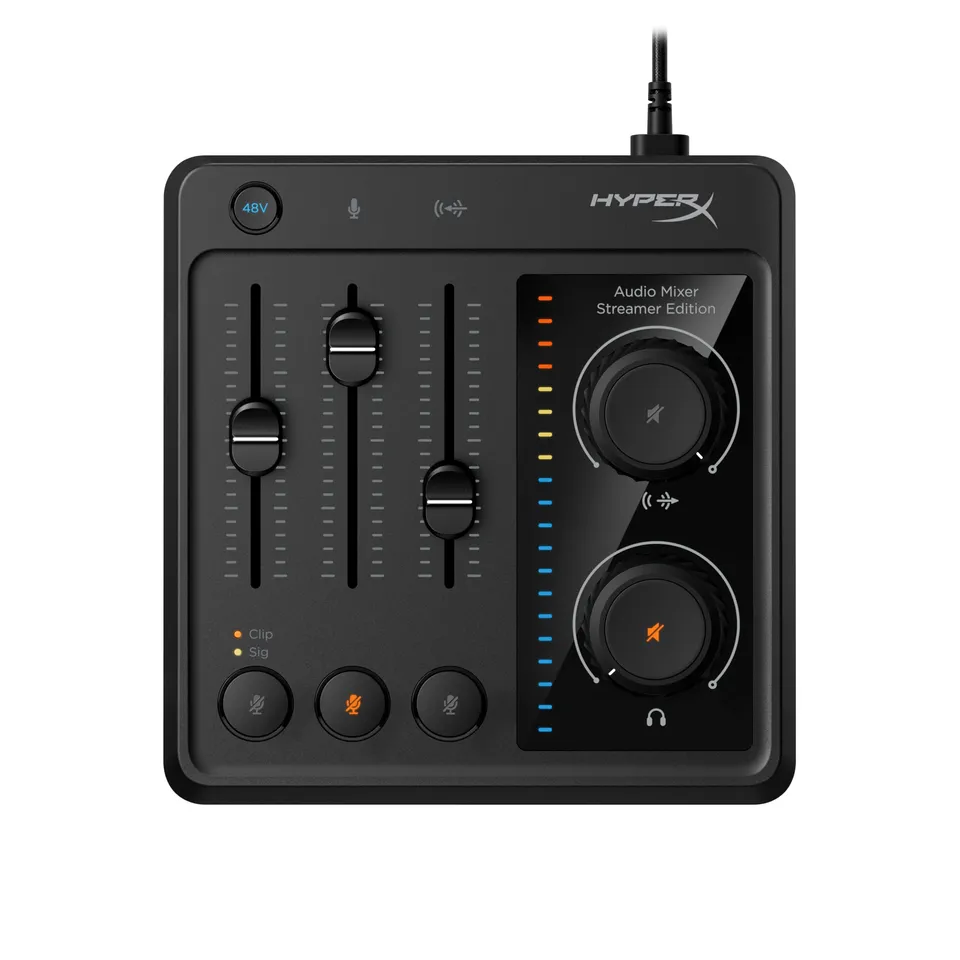 hyperx-mixer-audio-usb-a-3-tracce-phantom-power-48v-per-microfoni-xlr-registrazi image 1