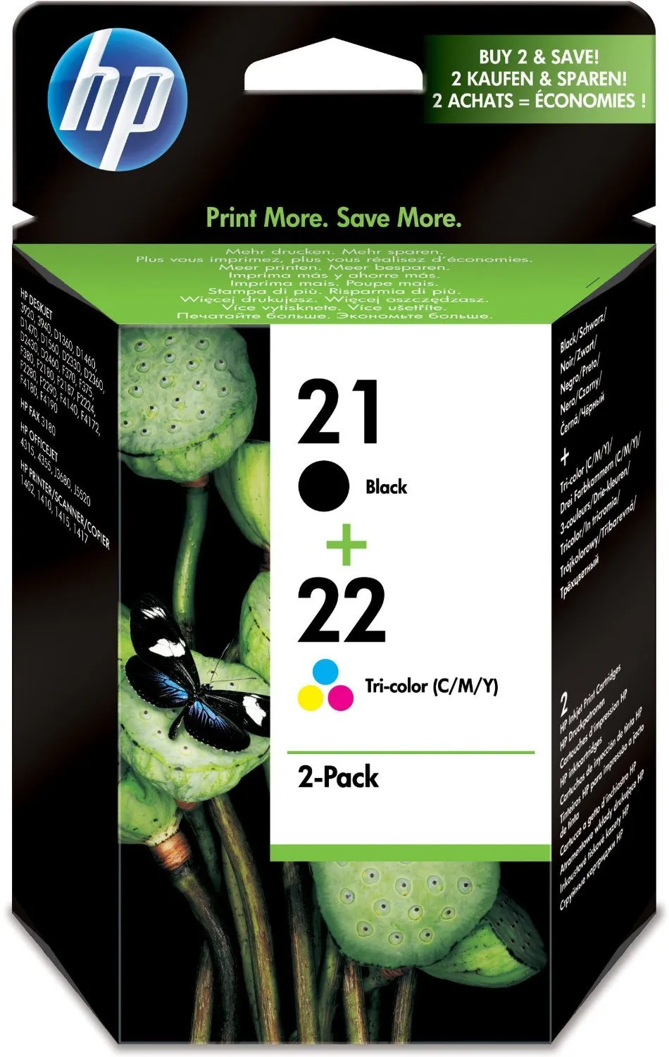 hp-21-22-combo-pack-sd367ae-confezione-due-cartucce-ink-originali-nera-e-tricrom image 1