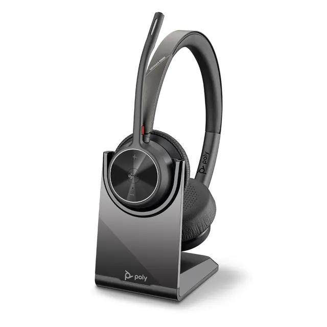 poly-voyager-4320-uc-cuffia-wireless-con-microfono-boom-bluetooth-5-1-dongle-usb image 1