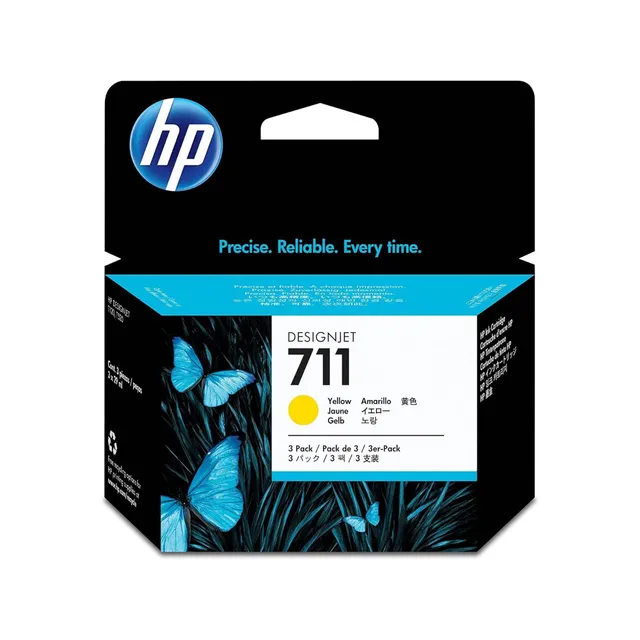hp-711-giallo-cz136a-confezione-da-3-cartucce-originali-per-designjet-t120-t125- image 1