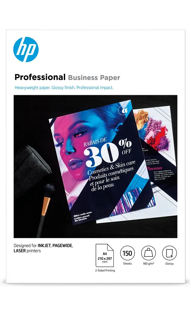 hp-professional-business-3vk91a-carta-fotografica-lucida-a4-da-180-g-m-confezion image 1