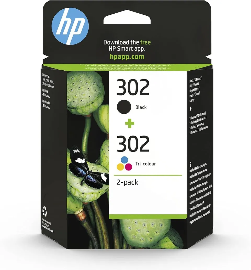 hp-302-nero-e-tricromia-x4d37ae-confezione-da-2-cartucce-d-inchiostro-originali- image 1