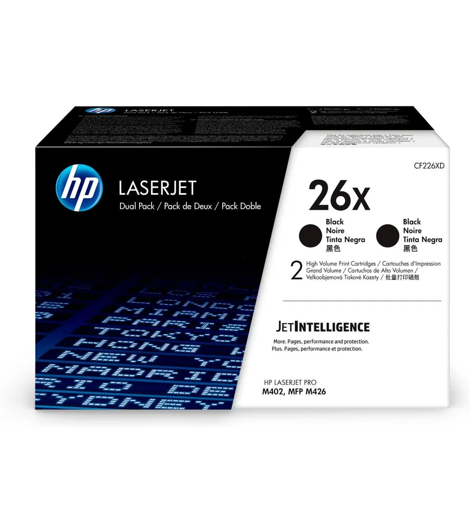 hp-26x-nero-cf226xd-multipack-da-2-toner-originali-da-9000-pagine-per-laserjet-p image 1