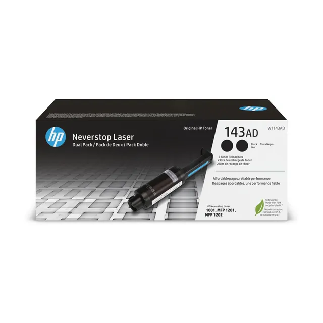 hp-143ad-w1143ad-nero-multipack-da-2-cartucce-toner-originali-hp-da-2500-pagine- image 1