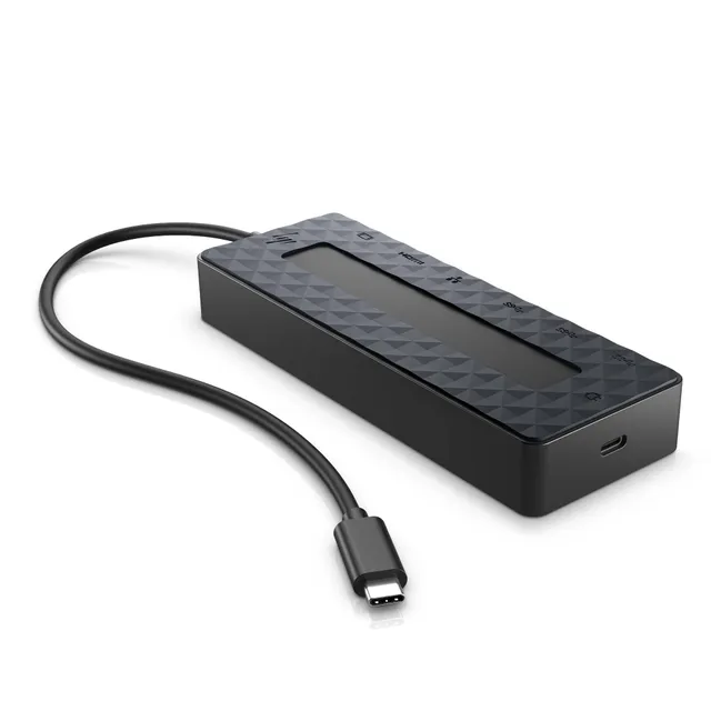 hp-hub-multiporta-usb-c-universale-con-power-delivery-e-displayport-nero-compatt image 1