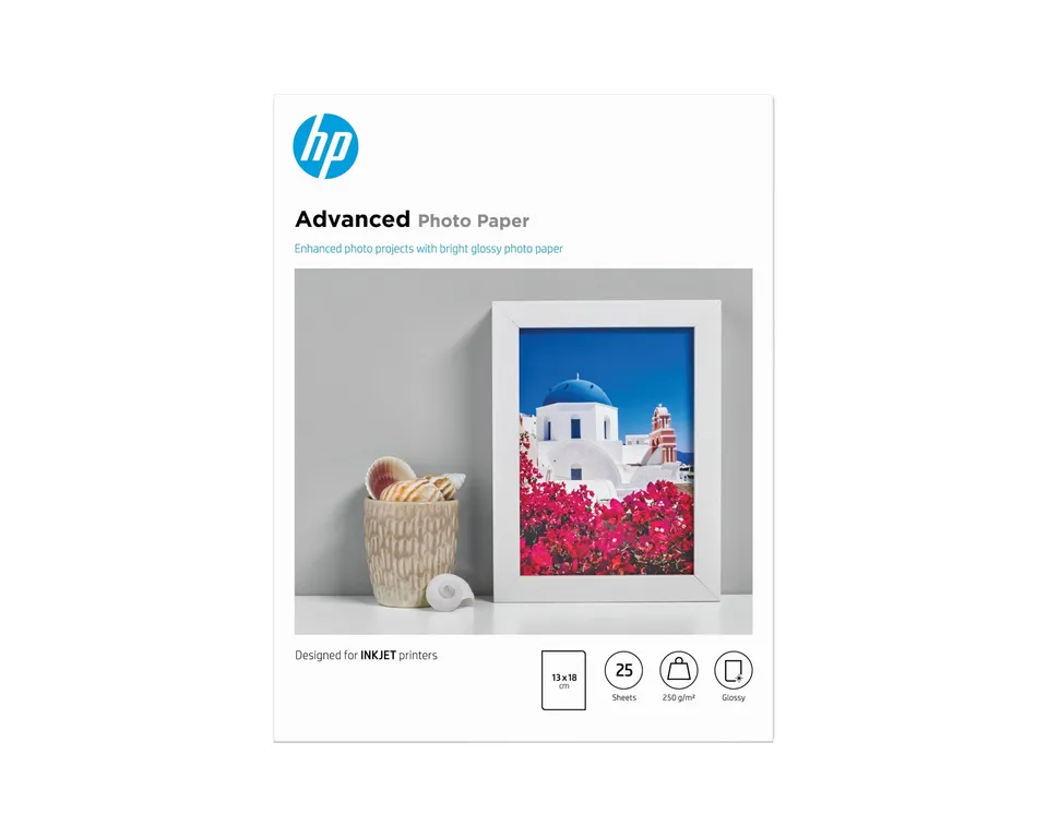 hp-advanced-q8696a-carta-fotografica-lucida-250-g-m-formato-13-x-18-cm-confezion image 1