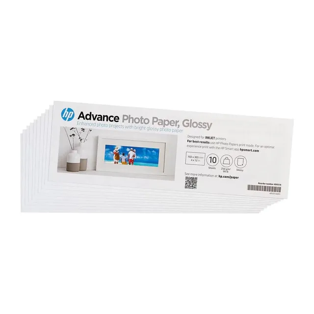 hp-advanced-49v51a-carta-fotografica-lucida-250-g-m-formato-10x30-cm-confezione- image 1