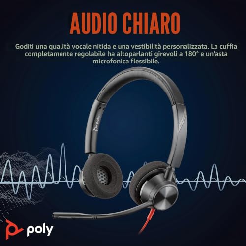 poly-blackwire-3320-cuffia-cablata-usb-a-usb-c-con-microfono-anti-rumore-certifi image 8