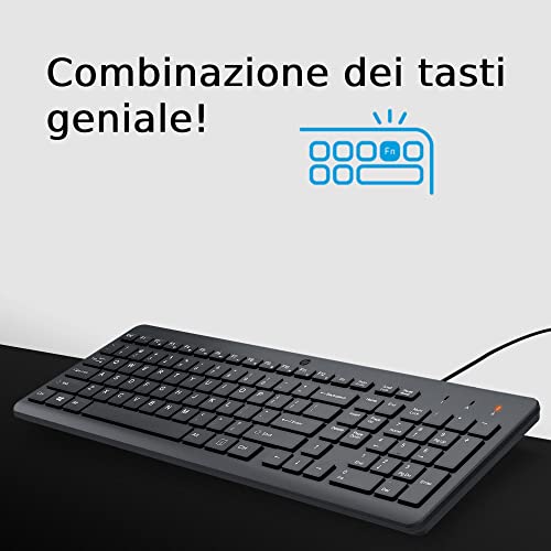 hp-150-combo-tastiera-e-mouse-cablati-usb-sensore-ottico-1600-dpi-led-blocco-mai image 8