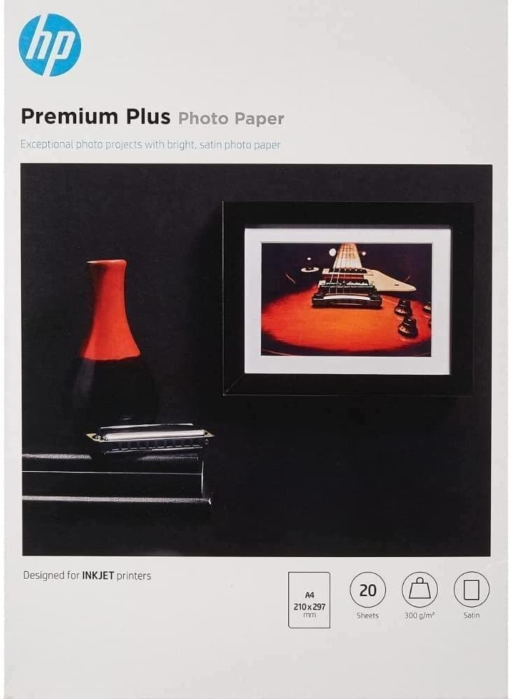 hp-premium-plus-cr673a-carta-fotografica-satinata-a4-300-g-m-20-fogli-resistente image 1