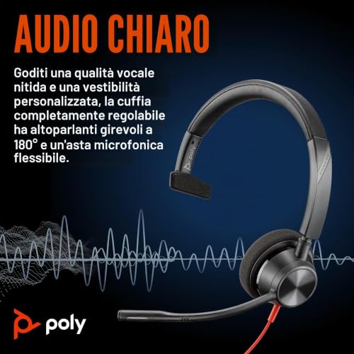 poly-blackwire-3310-cuffia-monoaurale-cablata-usb-a-usb-c-con-riduzione-rumore-e image 8