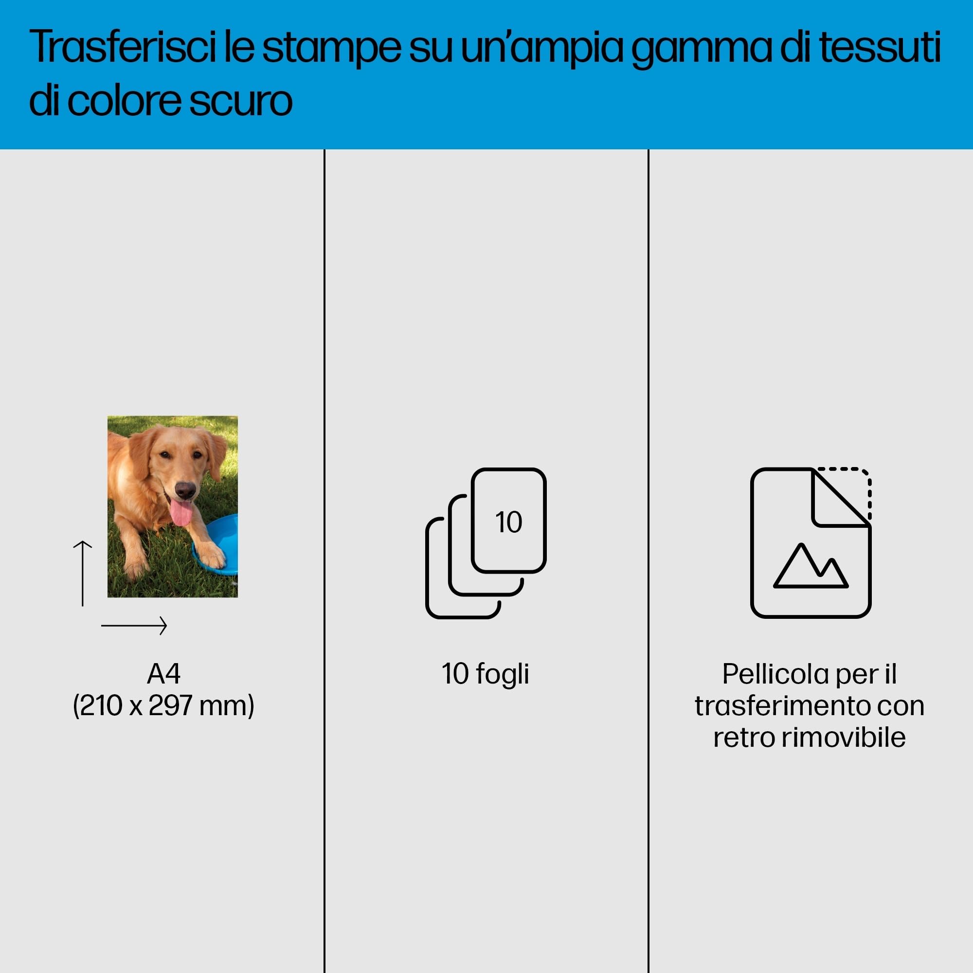 hp-iron-on-transfers-8l1u7a-supporti-per-trasferimento-a-caldo-per-tessuti-scuri image 2