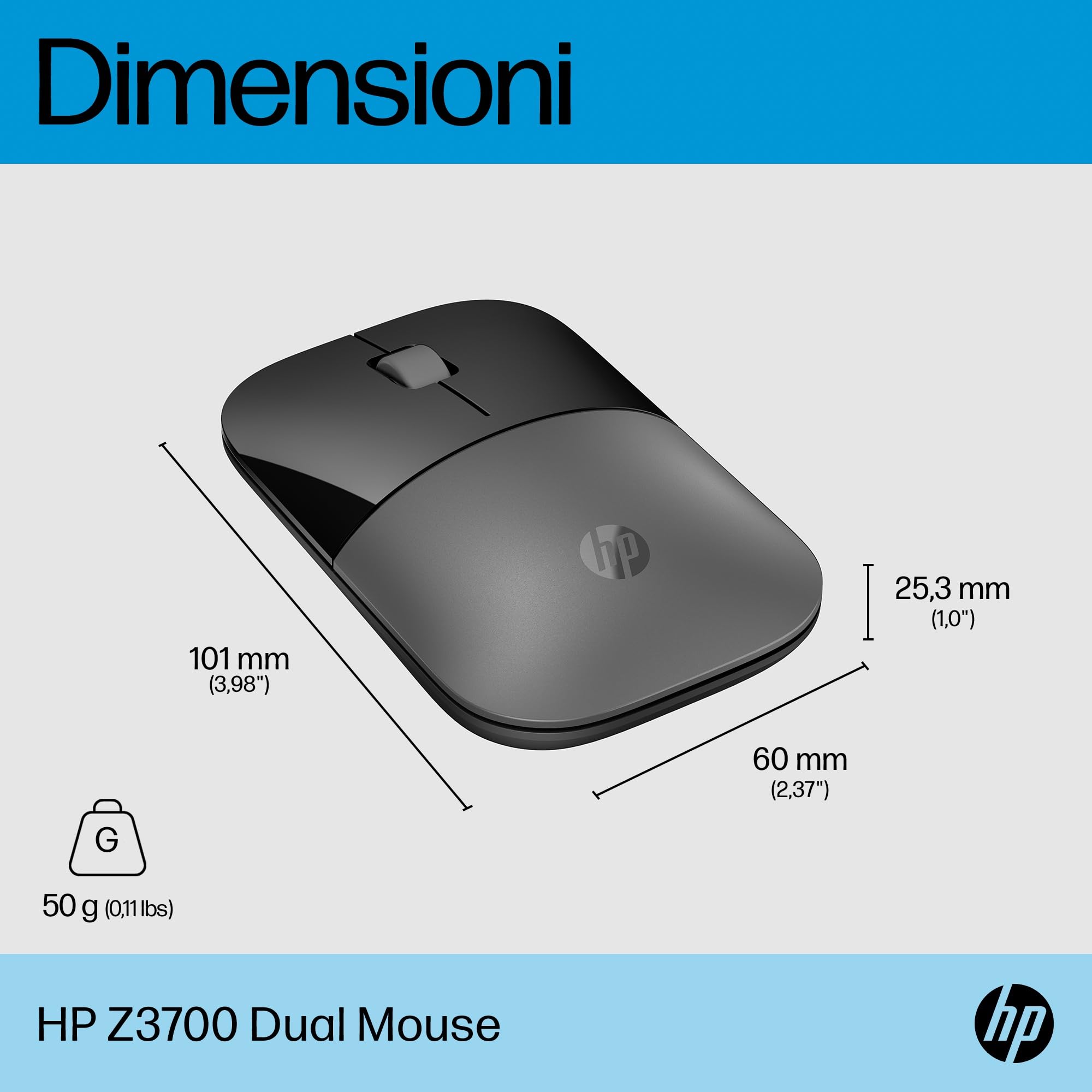 hp-z3700-mouse-wireless-sensore-led-blue-1200-dpi-3-pulsanti-ricevitore-usb-2-4--2 image 6