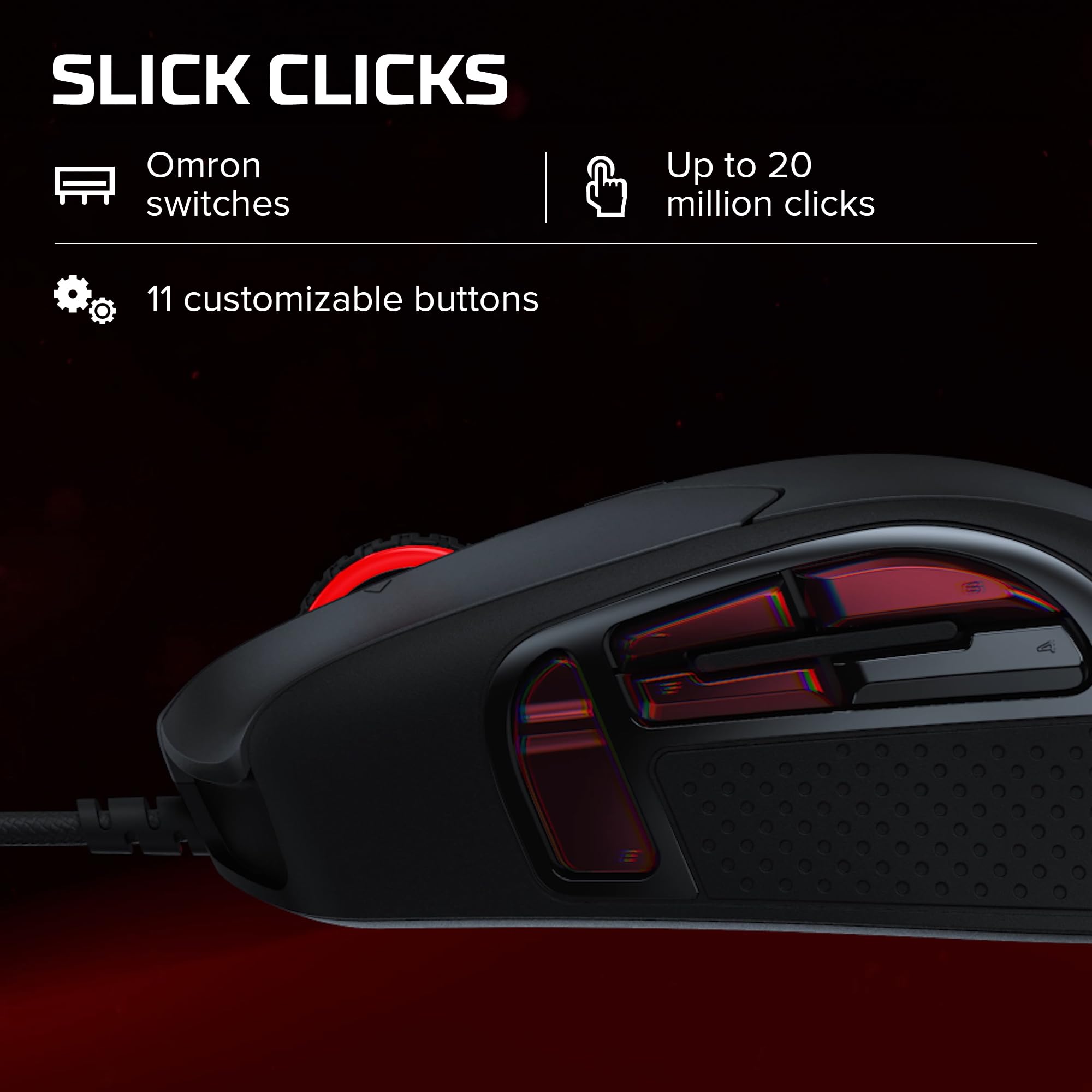 hyperx-pulsefire-raid-mouse-gaming-cablato-usb-con-rgb-11-tasti-programmabili-se image 6