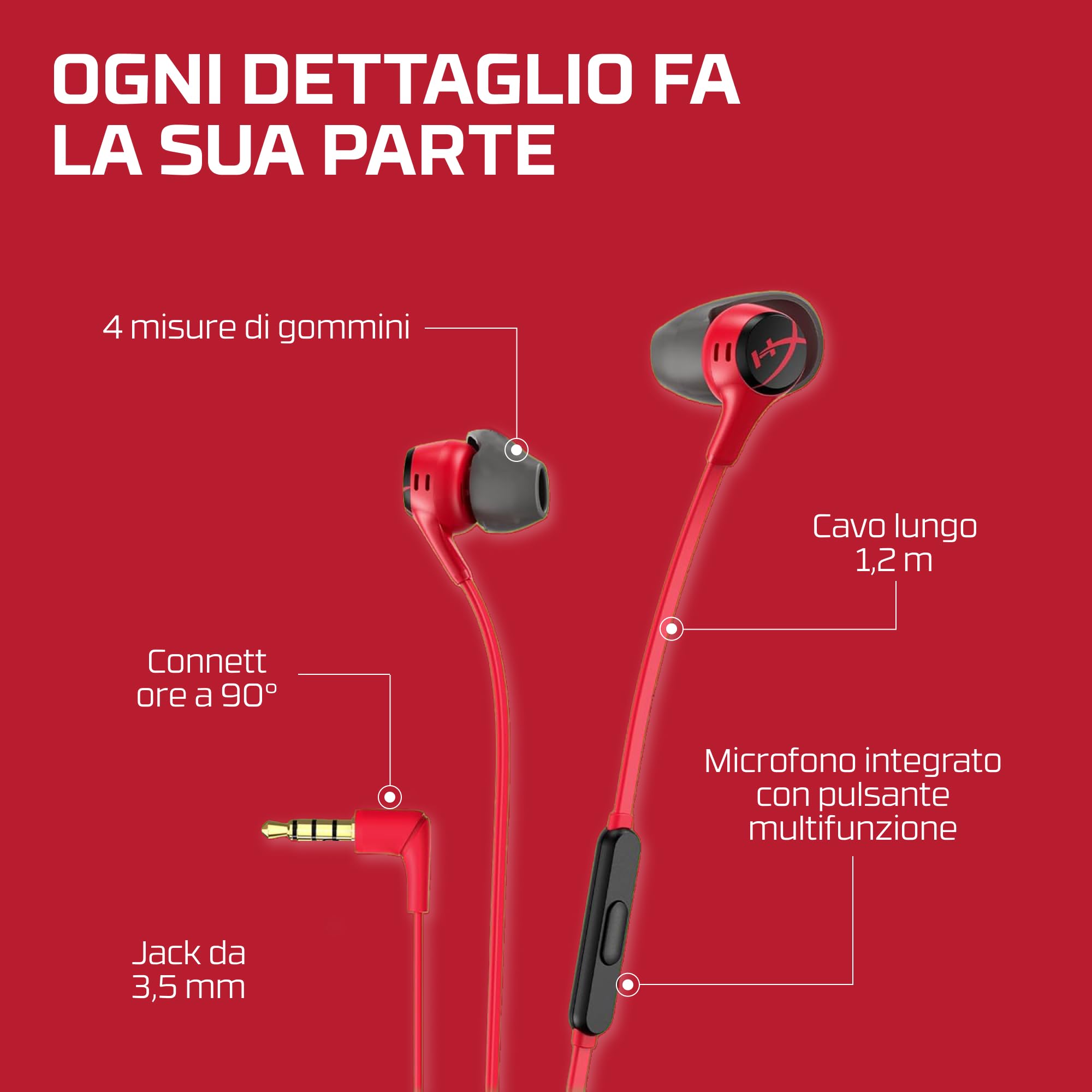 hyperx-cloud-earbuds-ii-auricolari-gaming-cablati-usb-3-5-mm-con-microfono-4-mis image 6