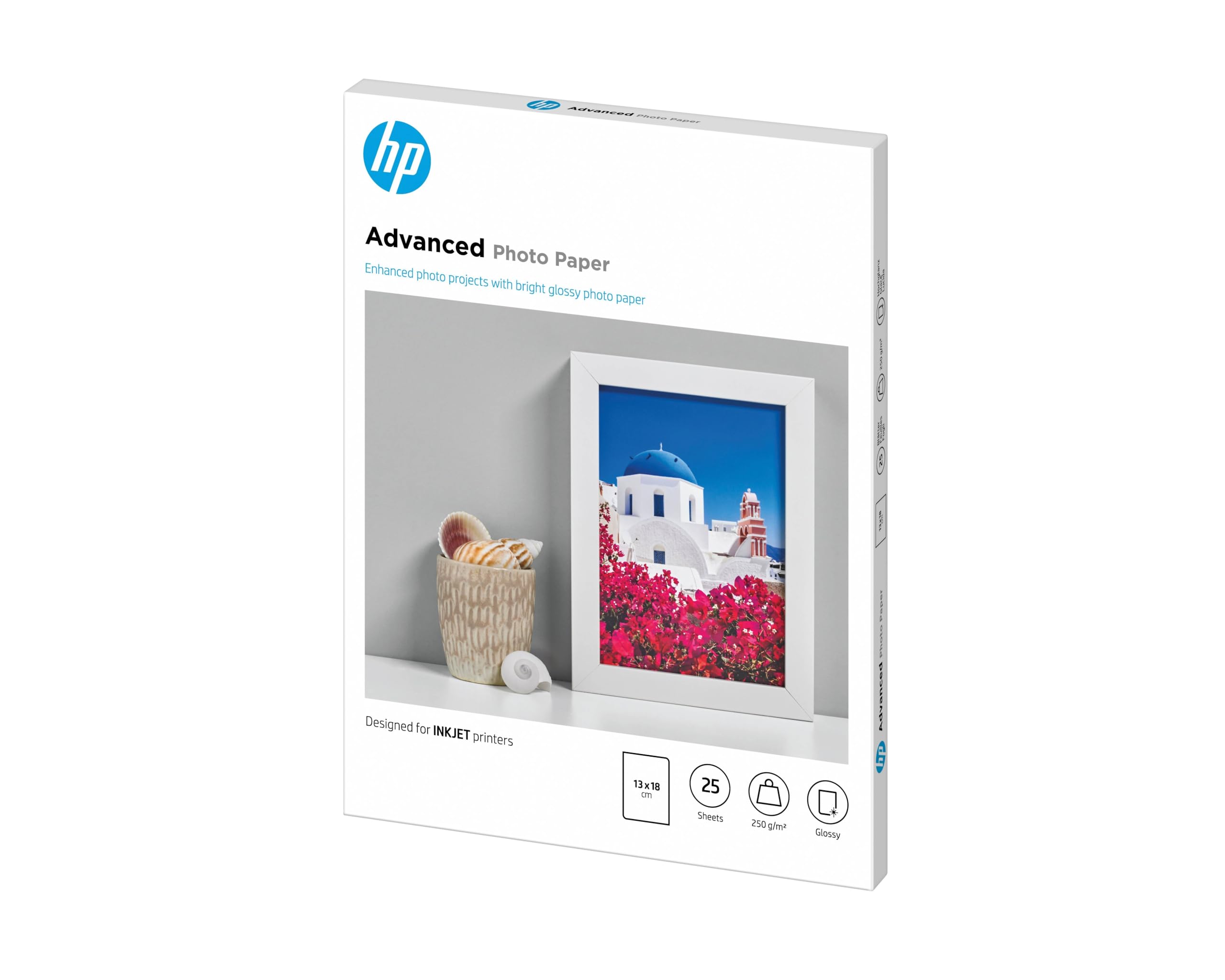 hp-advanced-q8696a-carta-fotografica-lucida-250-g-m-formato-13-x-18-cm-confezion image 2