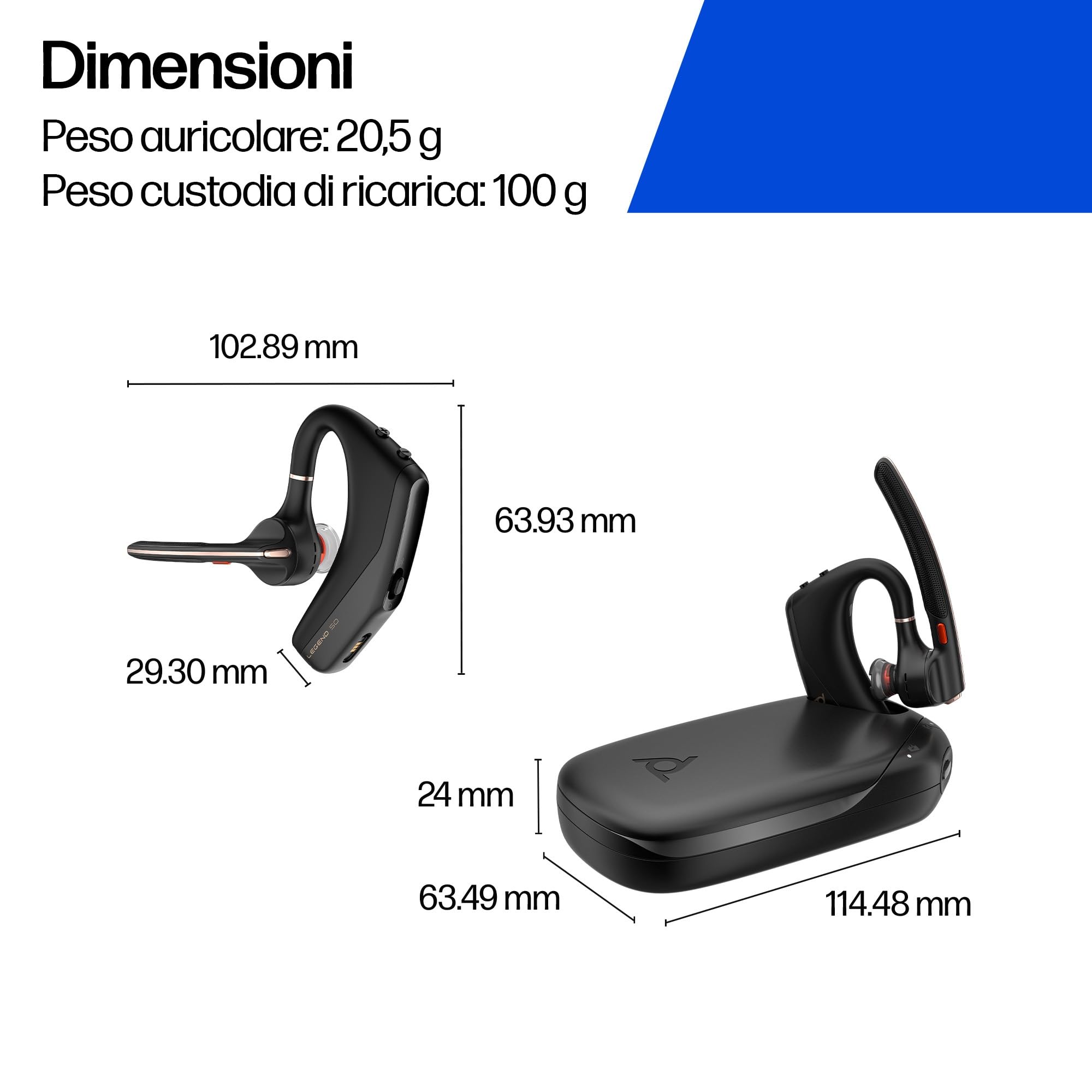 poly-voyager-legend-50-m-uc-auricolare-mono-bluetooth-con-quattro-microfoni-canc image 2