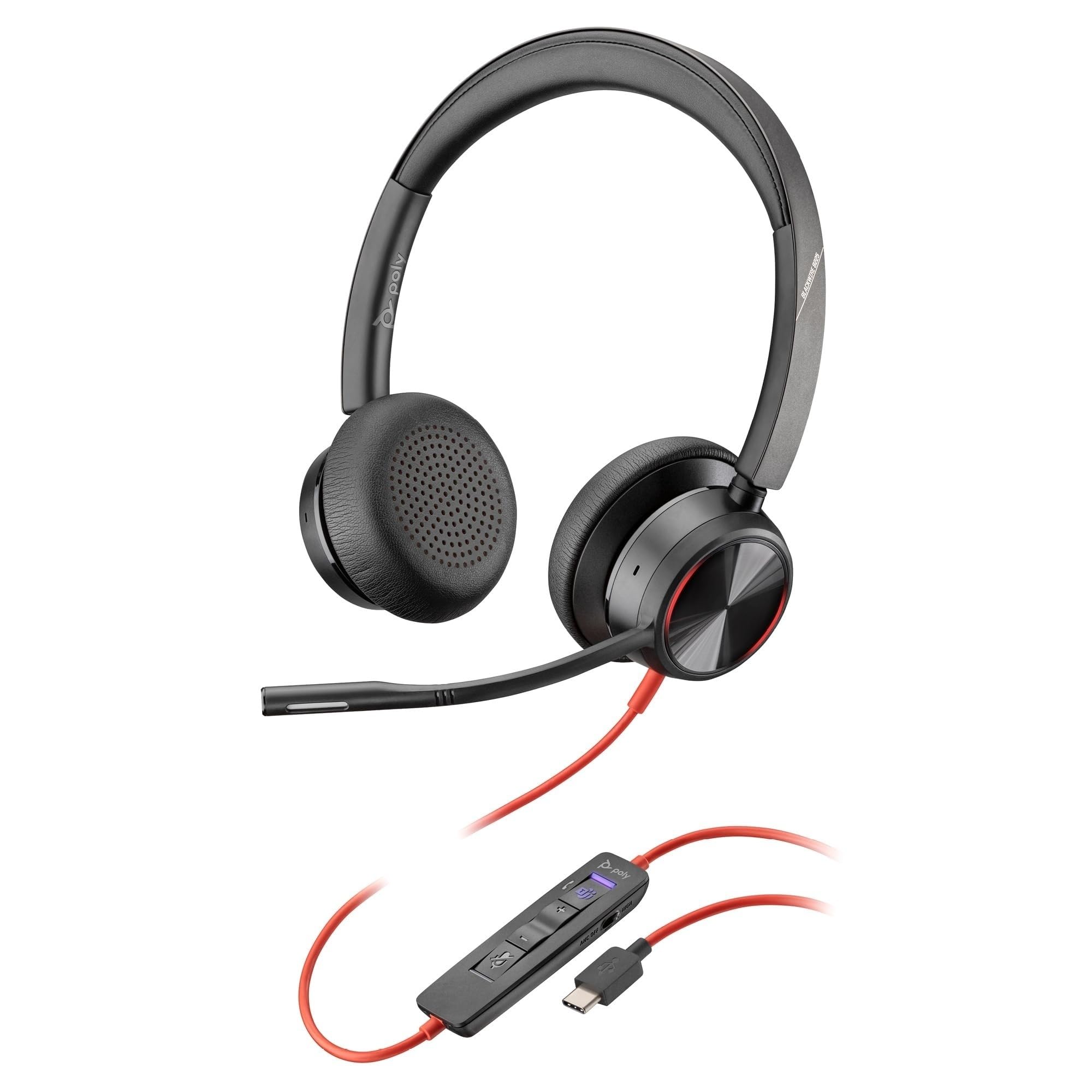 poly-blackwire-8225-cuffia-cablata-usb-a-usb-c-con-anc-ibrida-cuscinetti-in-simi image 8