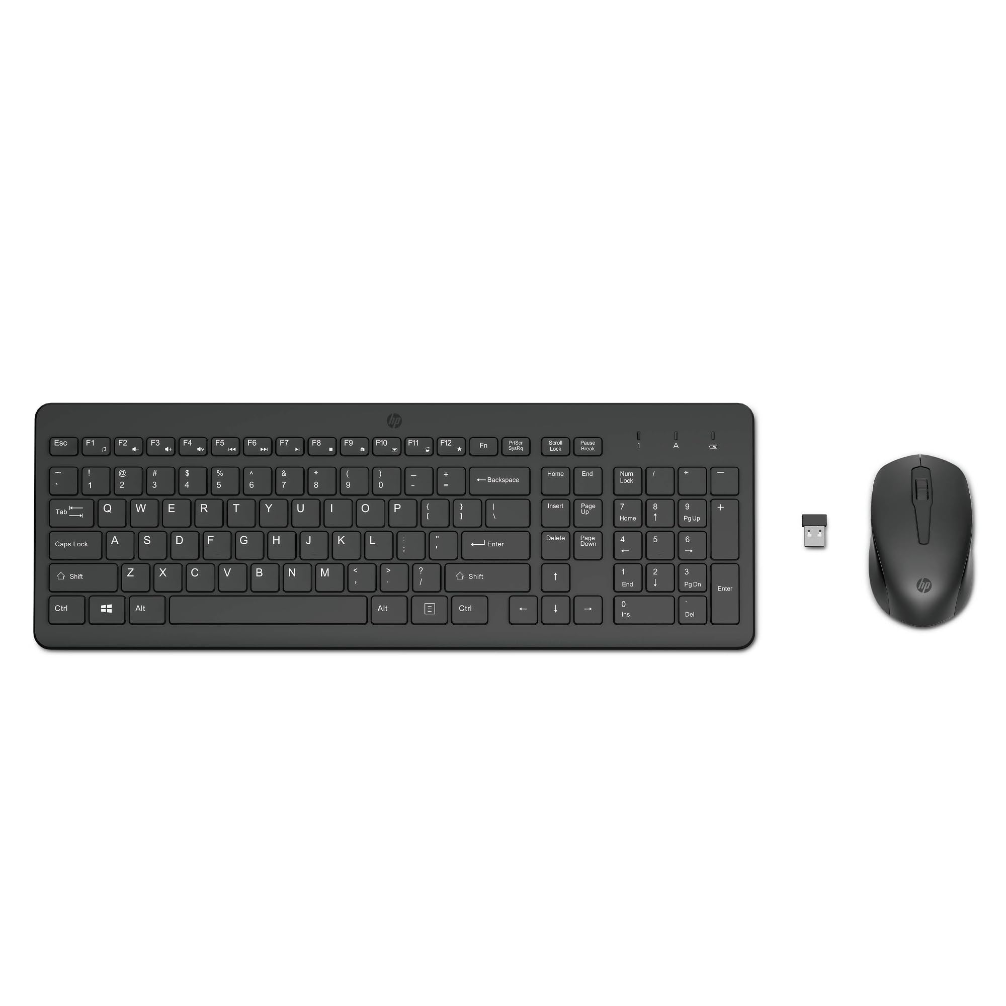 hp-330-combo-kit-tastiera-e-mouse-wireless-2-4-ghz-con-dongle-usb-a-12-tasti-rap image 1