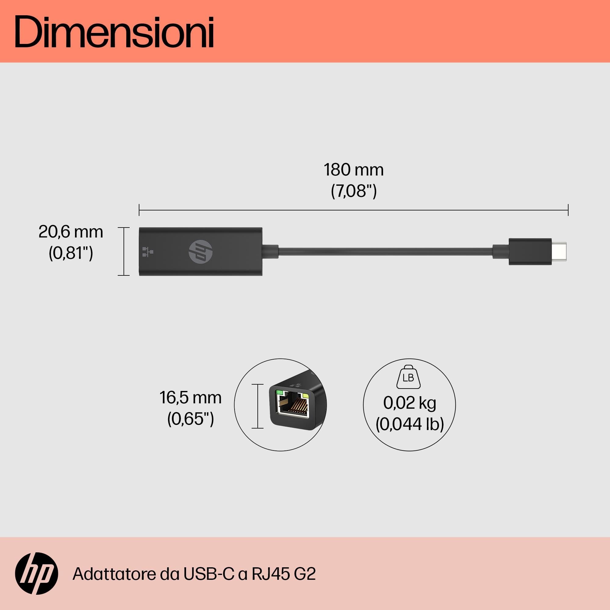 hp-usb-c-a-rj45-g2-4z534aa-adattatore-ethernet-gigabit-per-notebook-con-porta-us image 2