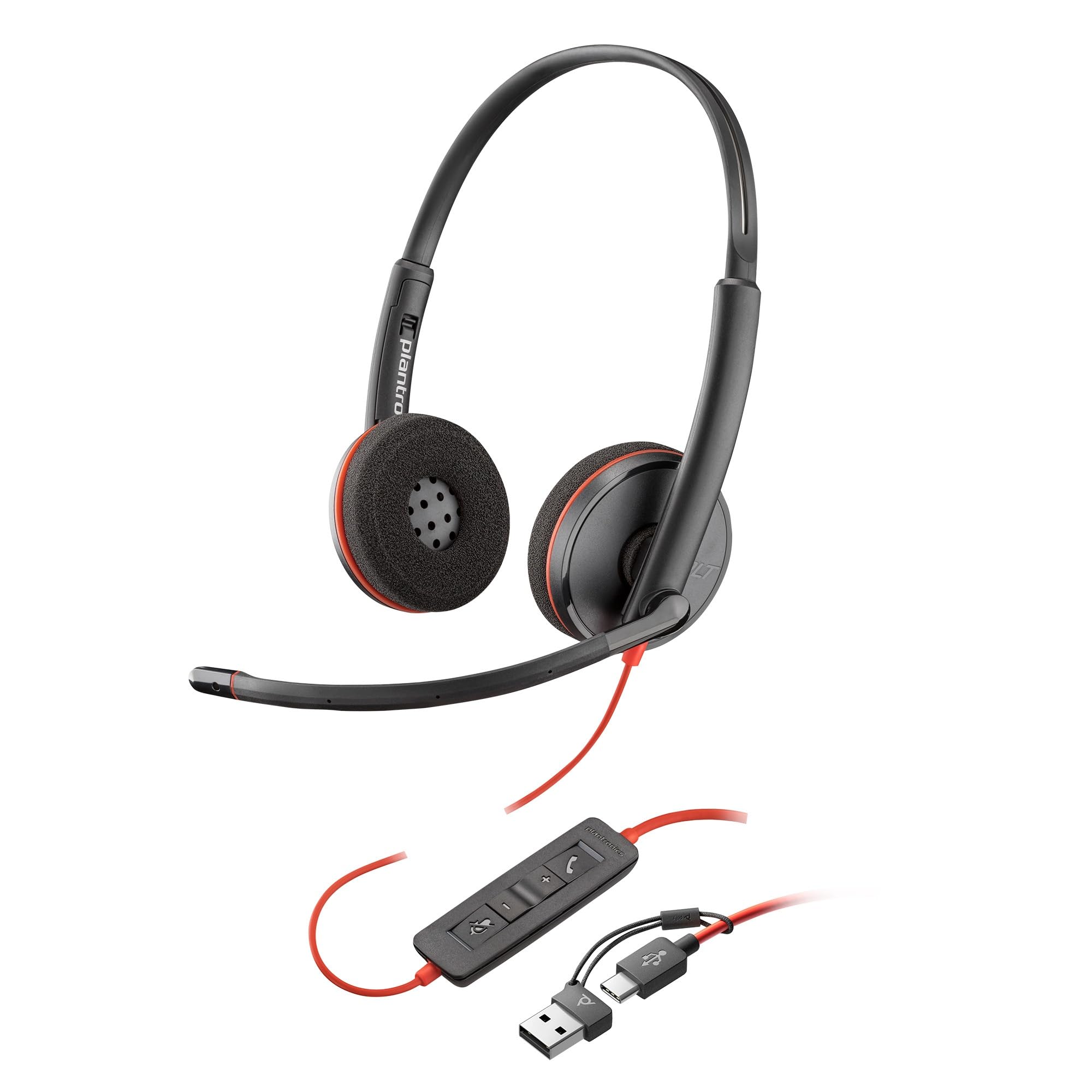 hp-poly-blackwire-3220-cuffia-cablata-usb-a-usb-c-3-5-mm-con-riduzione-del-rumor image 1