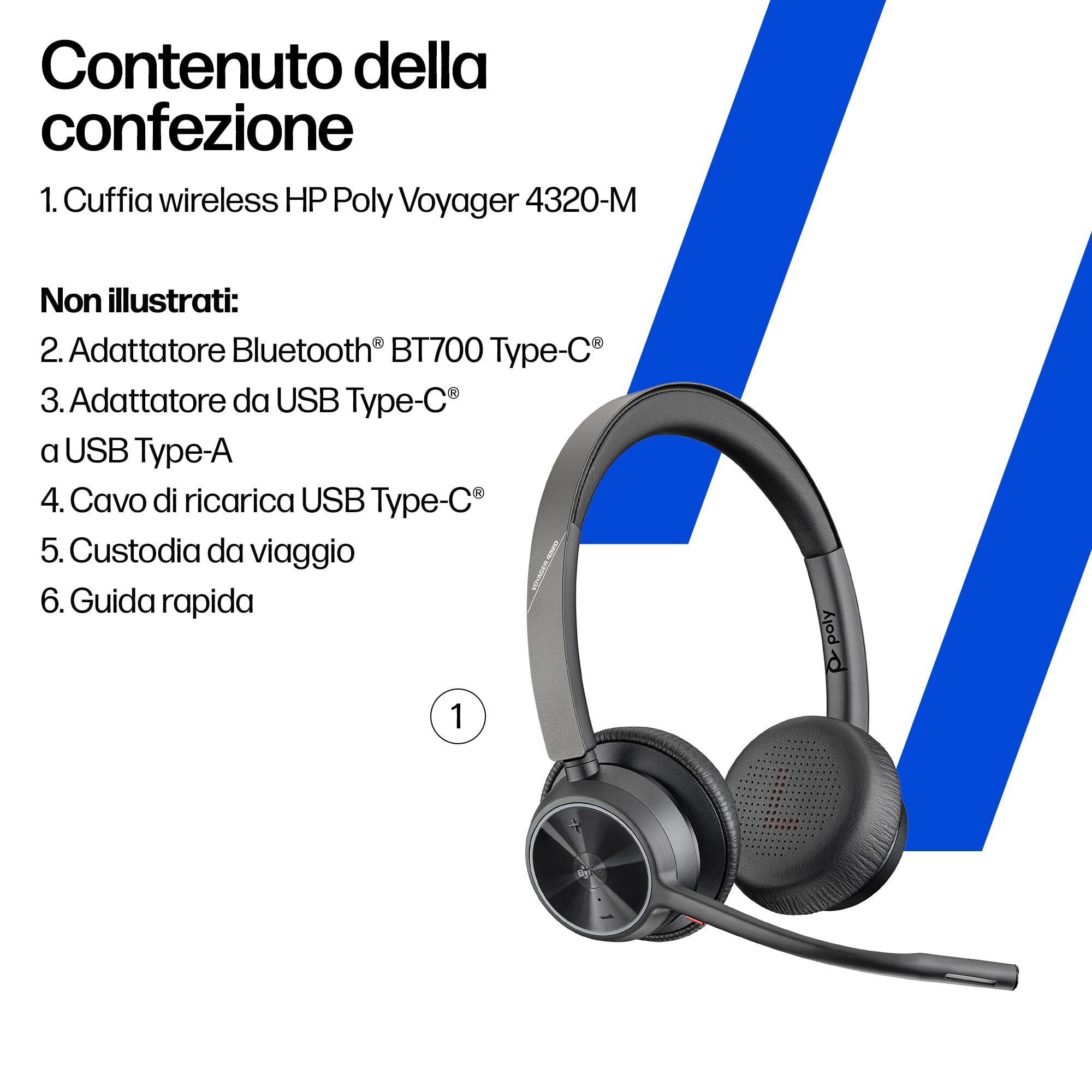 hp-poly-voyager-4320-uc-cuffia-wireless-con-cancellazione-del-rumore-bluetooth-5 image 7