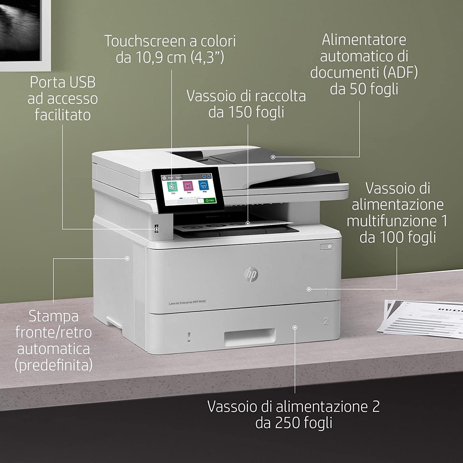 hp-laserjet-enterprise-m430f-3pz55a-stampante-multifunzione-a4-bianco-nero-40-pp image 4