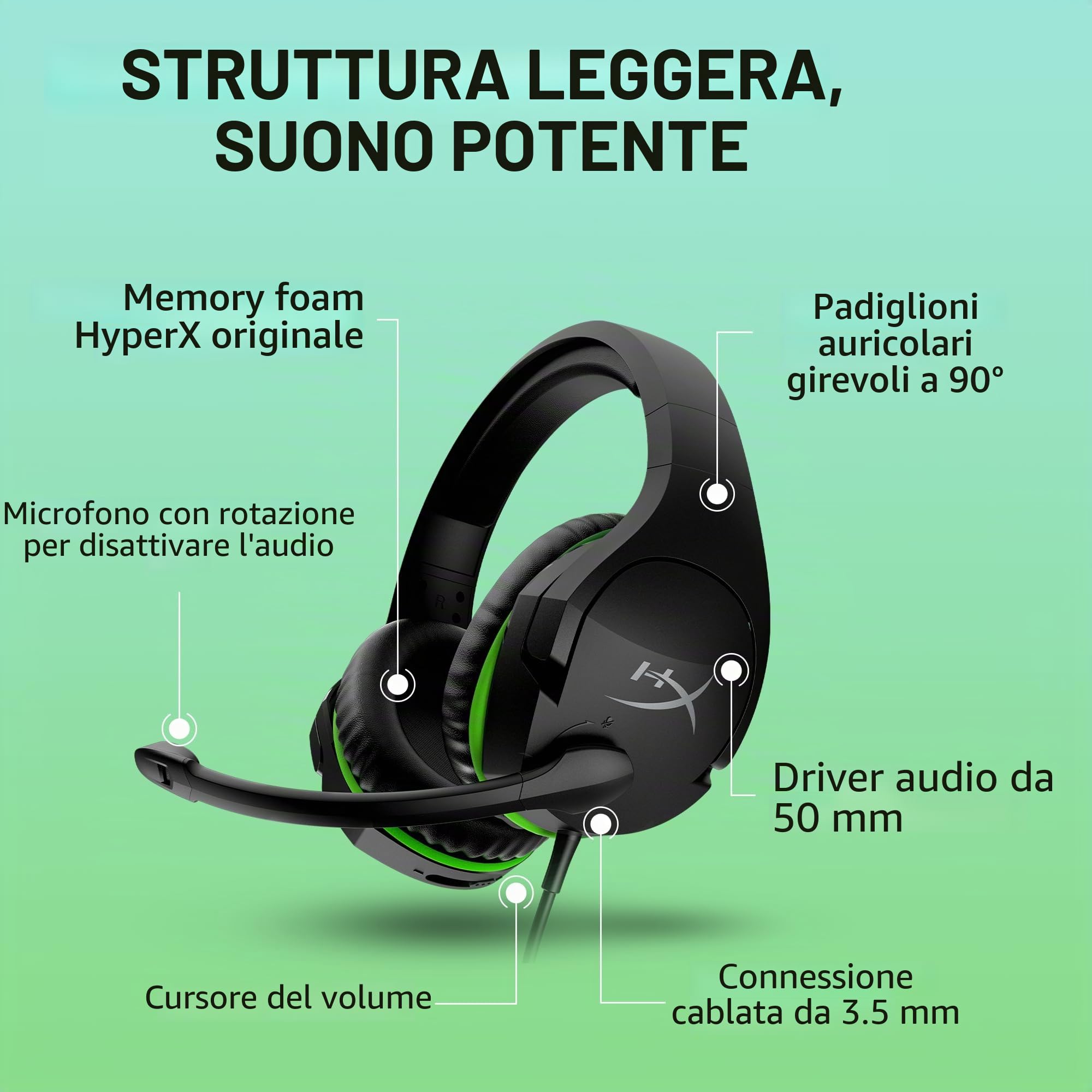 hyperx-cloudx-stinger-core-cuffie-da-gaming-cablate-3-5-mm-licenza-ufficiale-xbo image 7