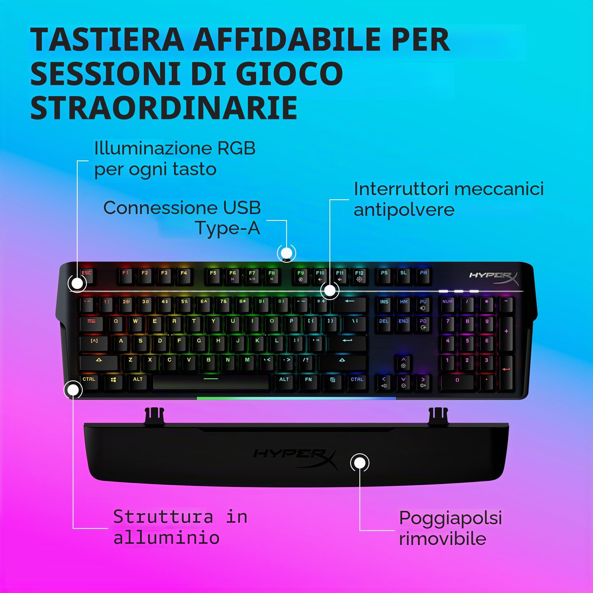 hyperx-alloy-mkw100-tastiera-meccanica-gaming-cablata-full-size-con-rgb-telaio-i image 8