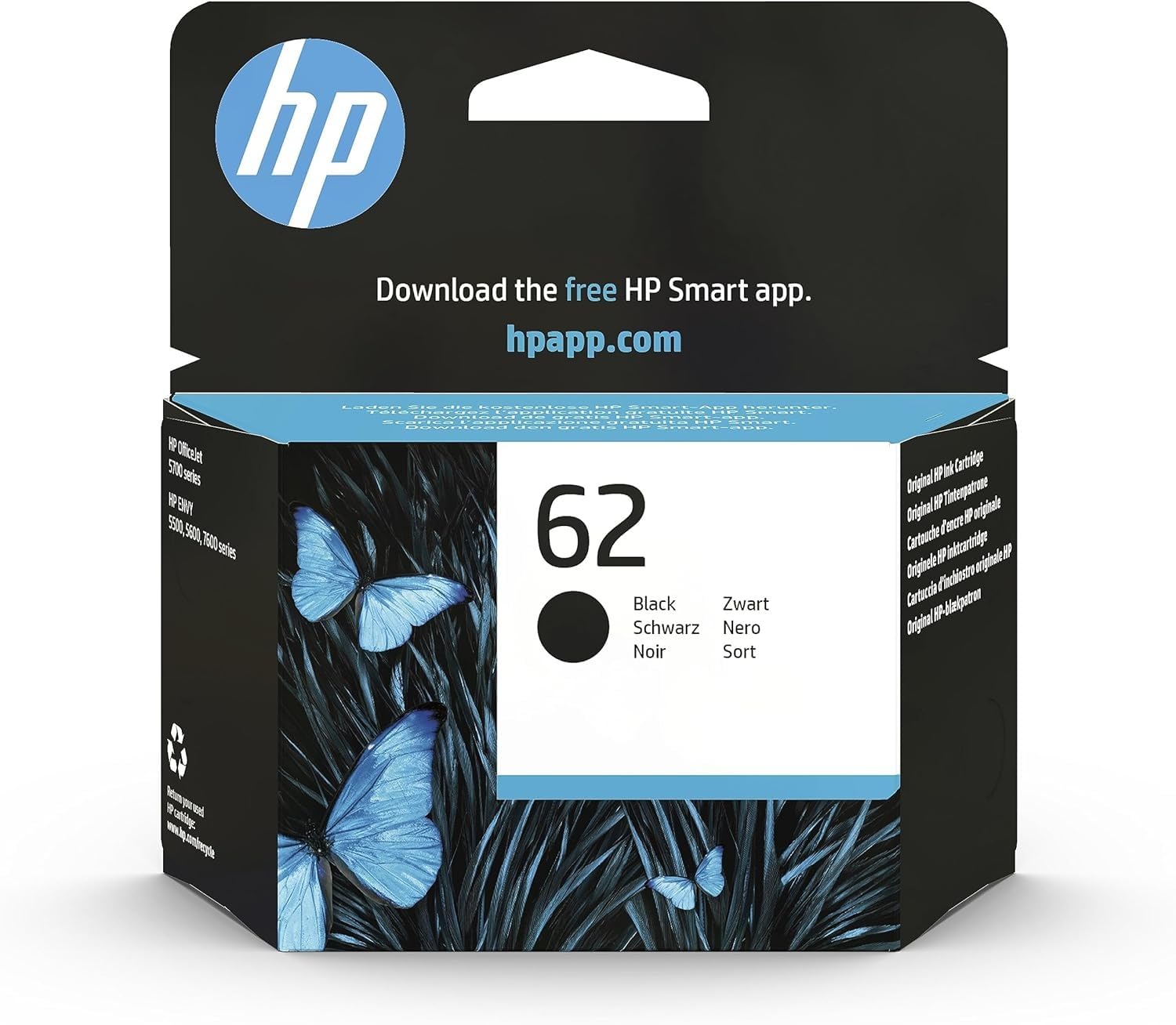 hp-62-nero-c2p04ae-cartuccia-ink-originale-200-pagine-per-hp-envy-5540-5642-5644 image 1