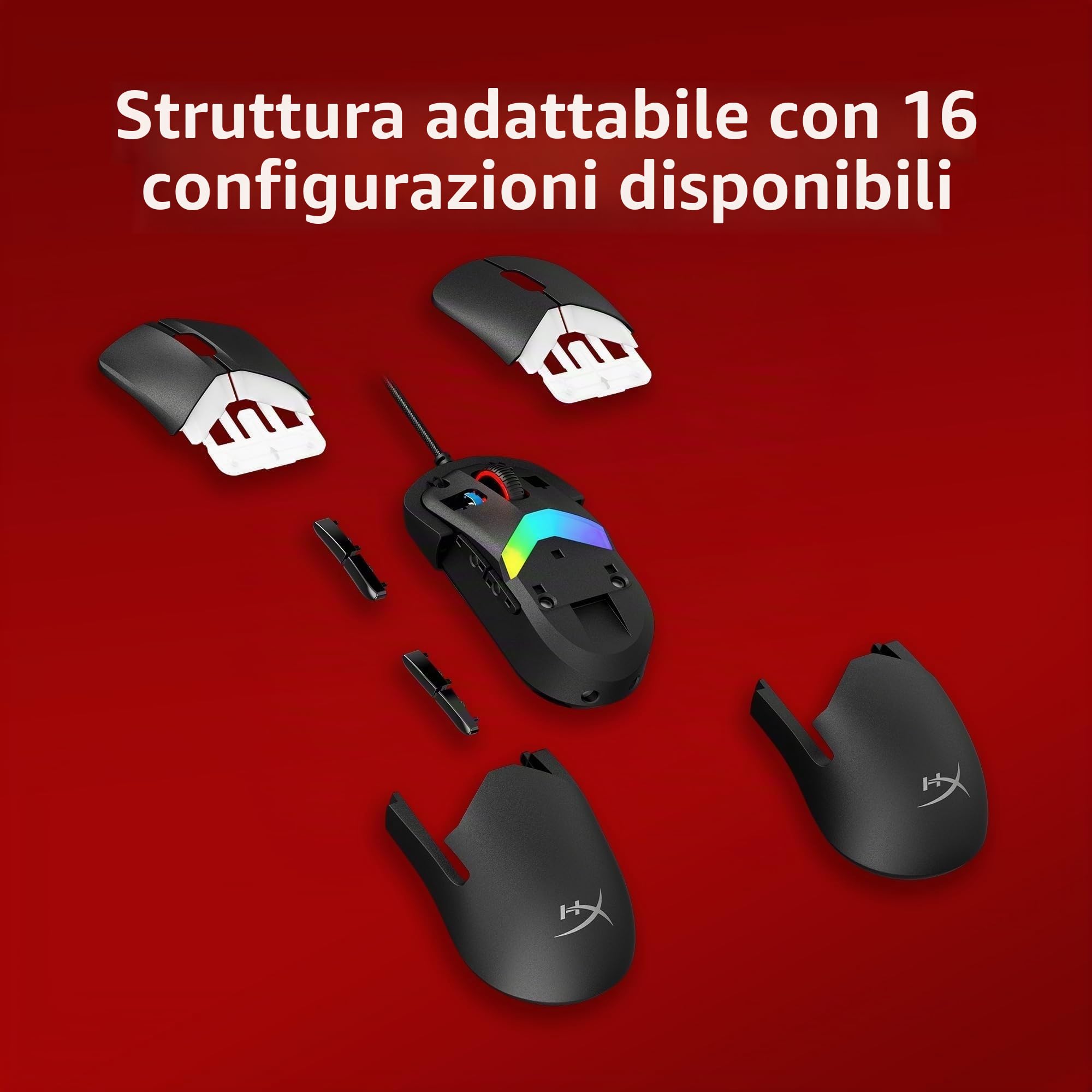 hyperx-pulsefire-saga-mouse-gaming-cablato-modulare-rgb-69-g-sensore-hyperx-26k- image 2