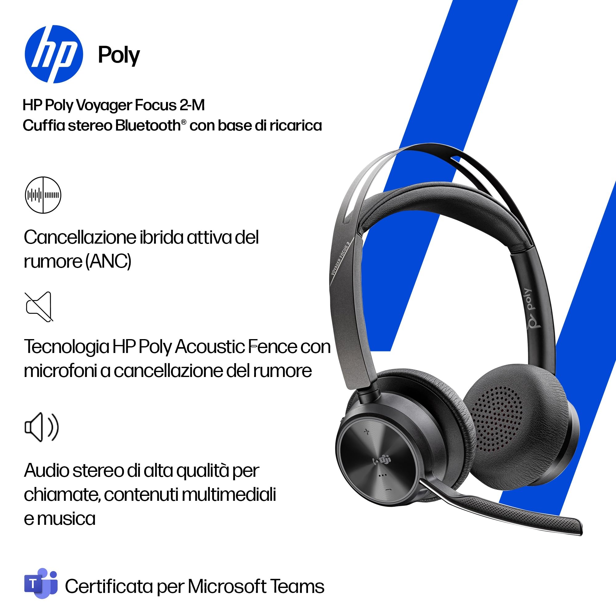 poly-voyager-focus-2-m-usb-c-cuffie-wireless-da-lavoro-con-anc-ibrida-acoustic-f image 5