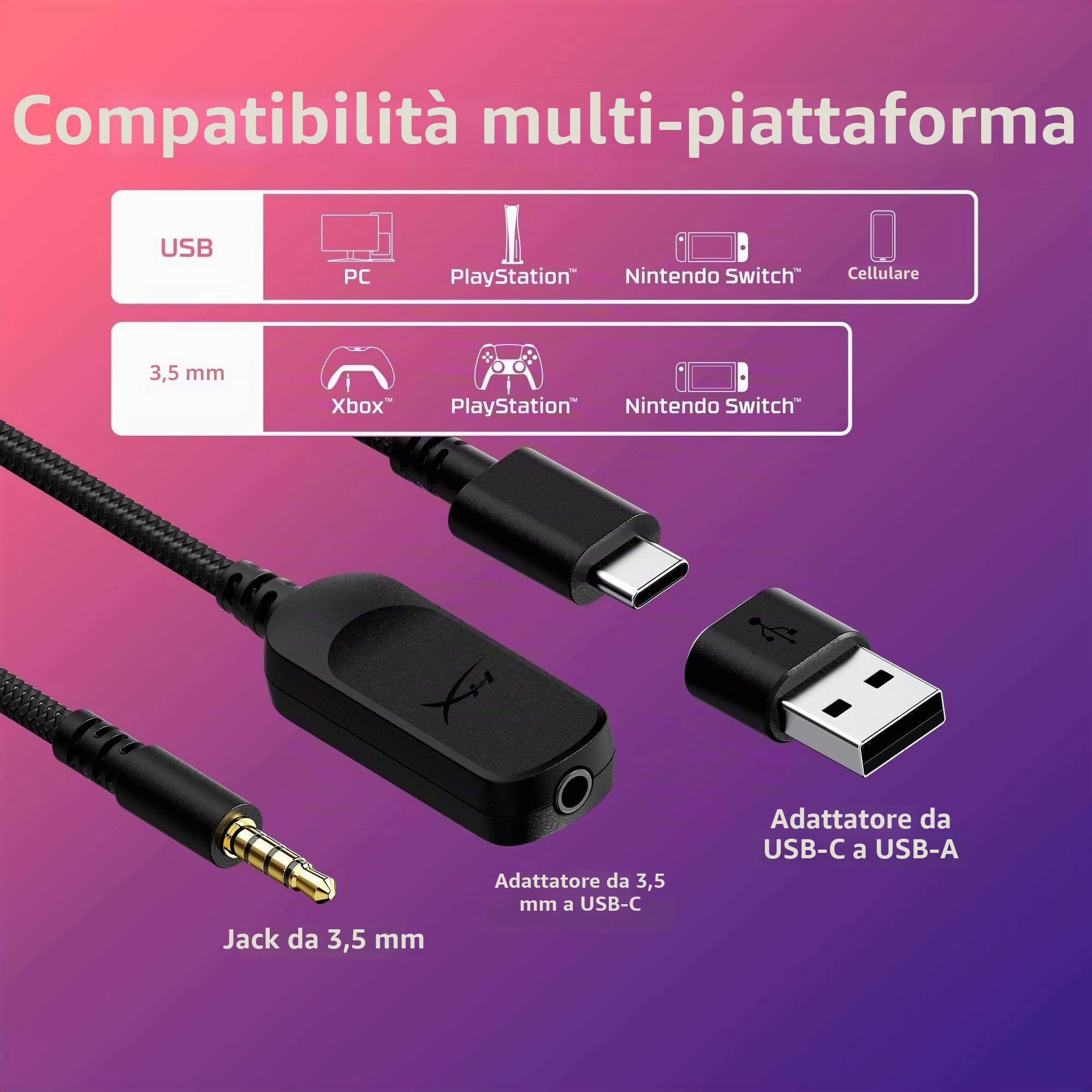 hyperx-cloud-iii-cuffie-da-gaming-cablate-usb-c-dts-spatial-audio-telaio-in-allu image 7