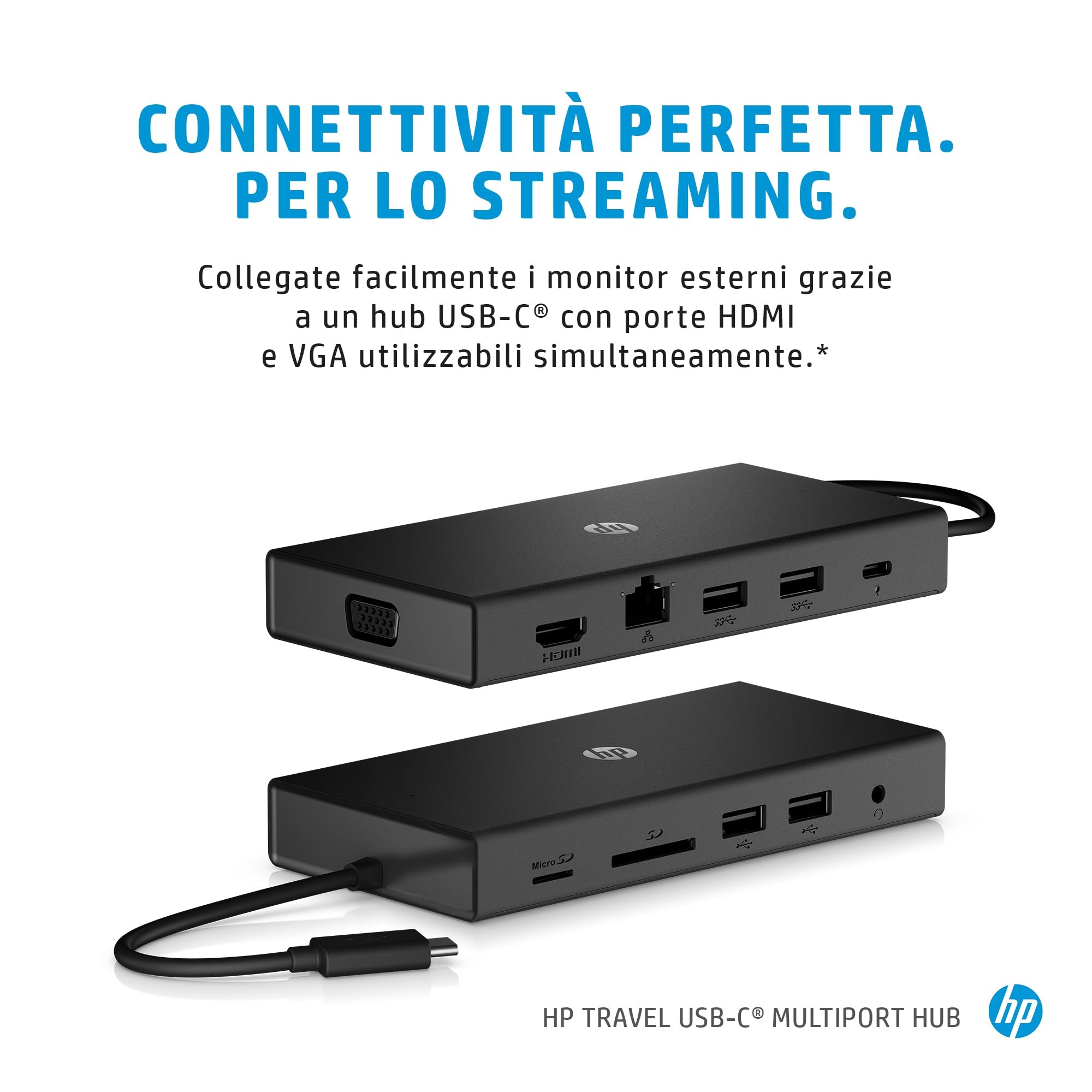 hp-travel-usb-c-multi-port-hub-6-porte-power-delivery-hdmi-e-vga-ethernet-1-gbps image 5