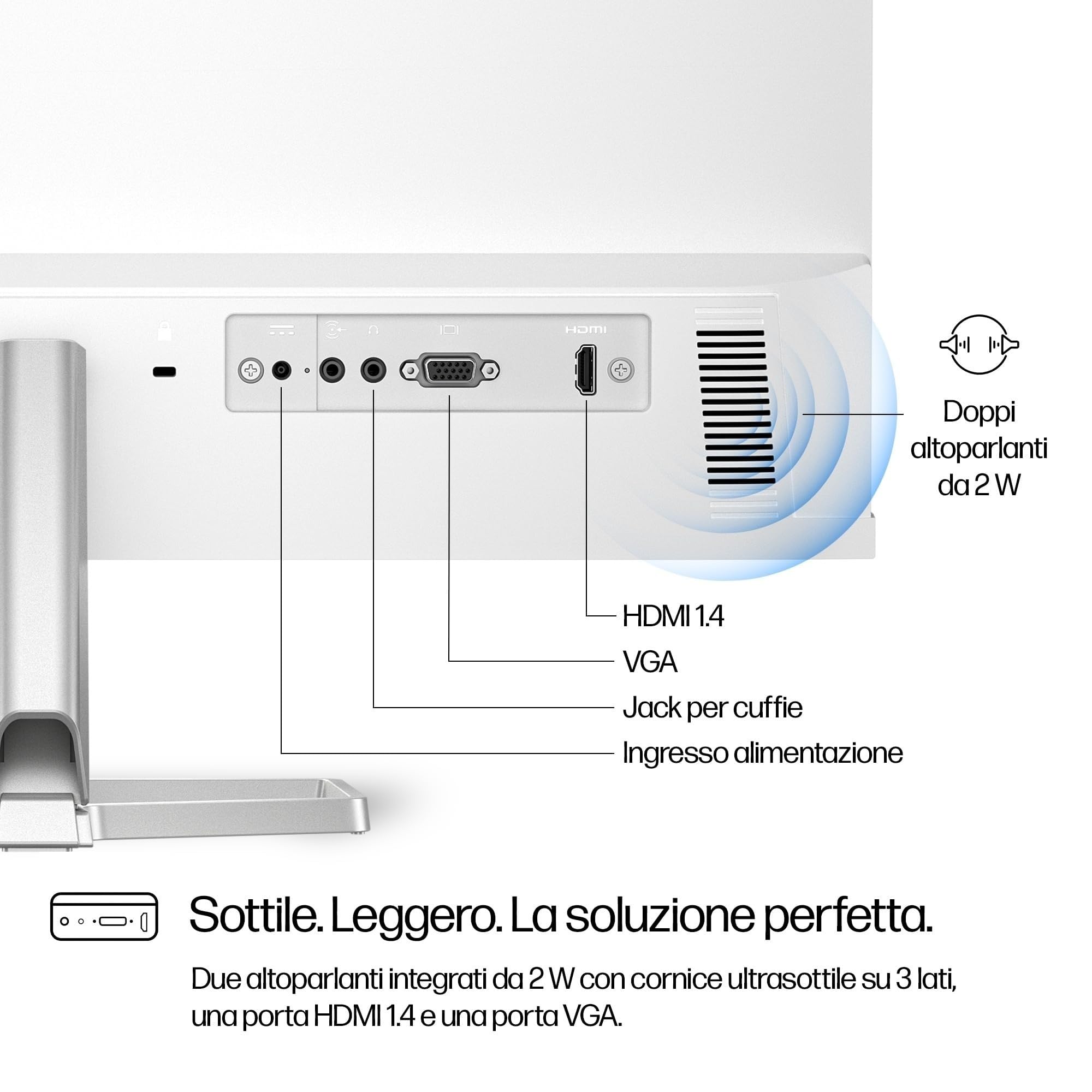 hp-524sa-monitor-23-8-fhd-ips-bianco-100hz-antiriflesso-eye-ease-altoparlanti-in image 2