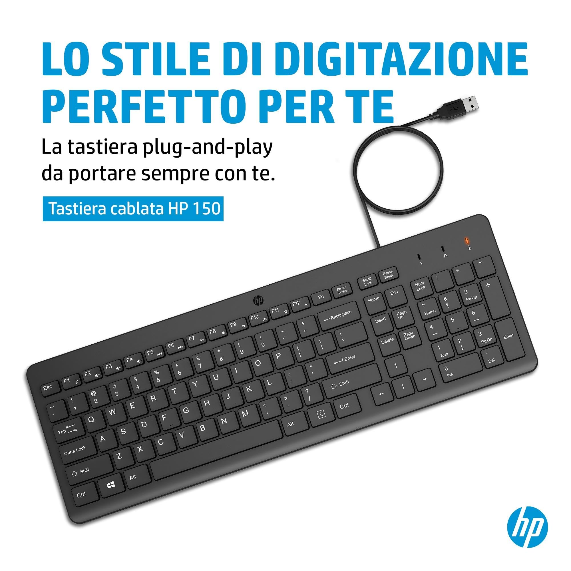 hp-150-tastiera-cablata-usb-a-12-tasti-programmabili-layout-italiano-qwerty-nera image 4