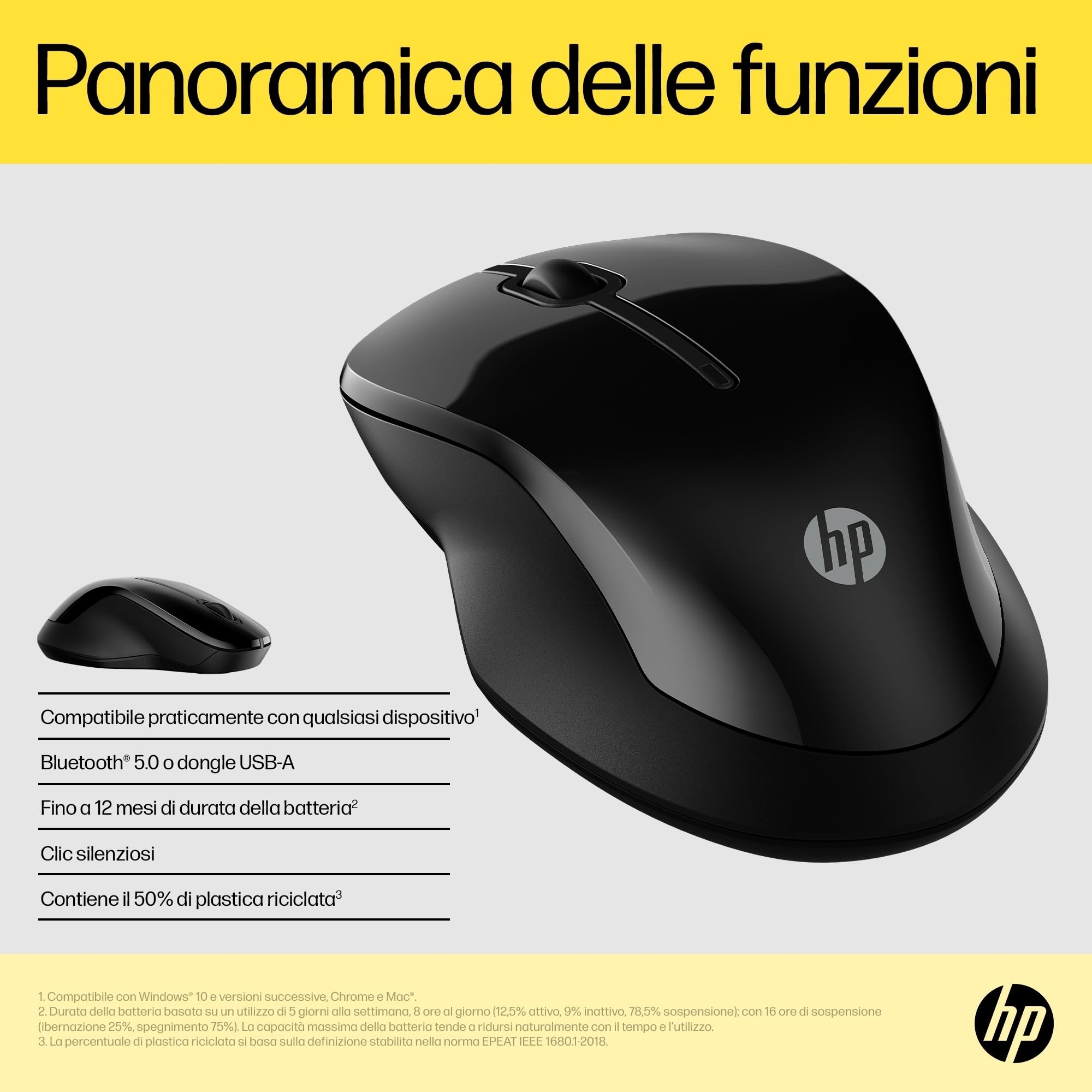 hp-250-mouse-wireless-con-connessione-bluetooth-5-0-e-dongle-usb-a-2-4-ghz-senso image 6