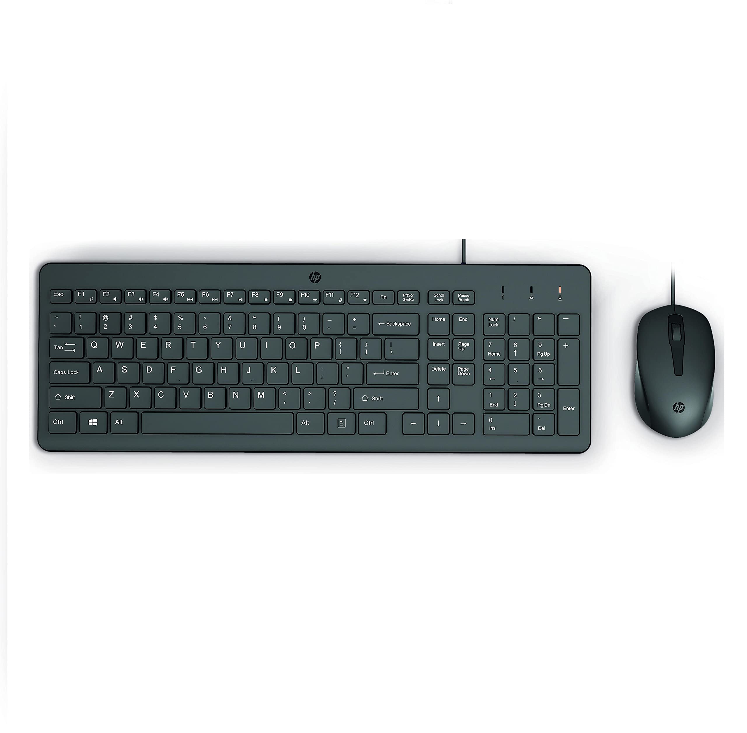 hp-150-combo-tastiera-e-mouse-cablati-usb-sensore-ottico-1600-dpi-led-blocco-mai image 1