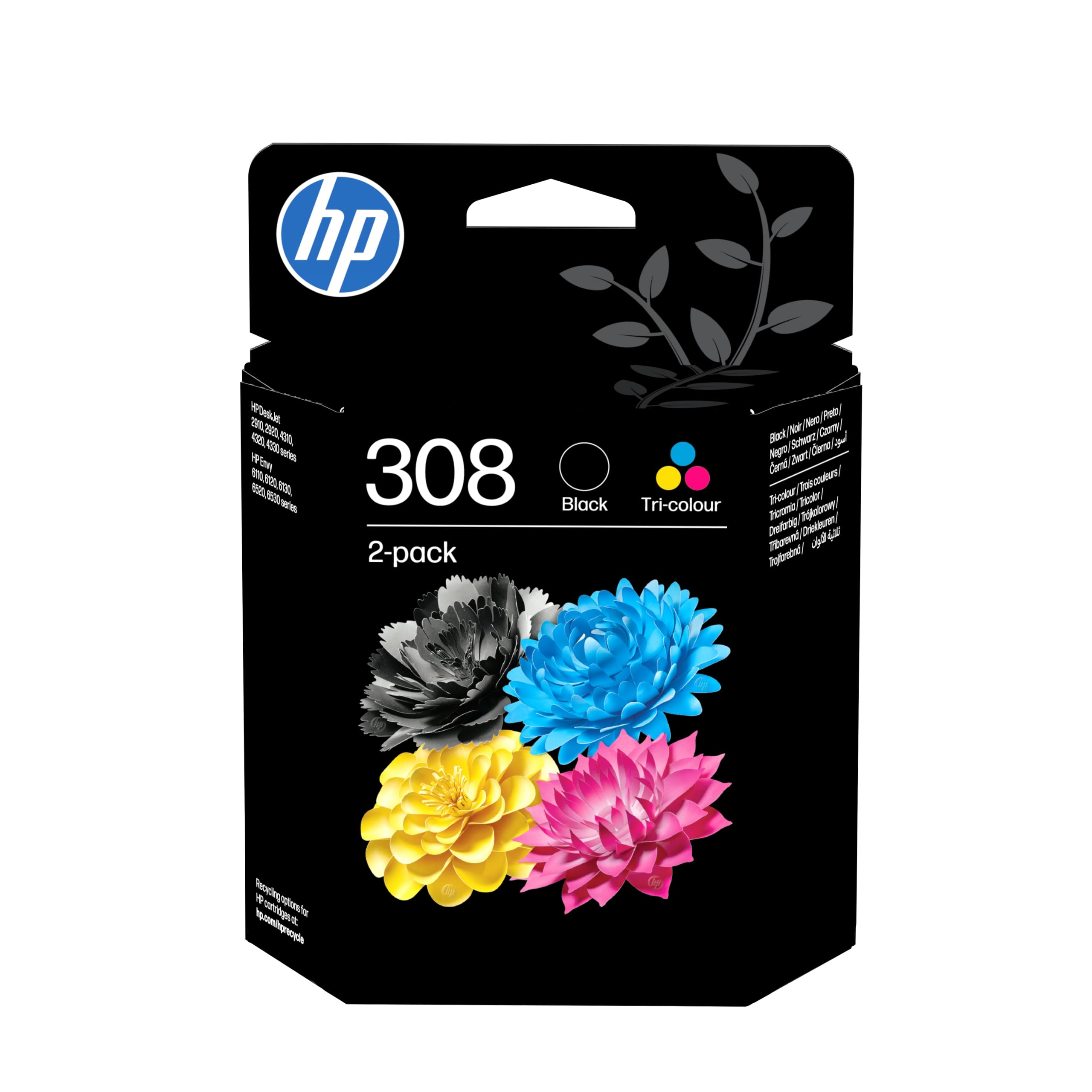 hp-308-nero-e-tricromia-6l6s6ue-confezione-da-2-cartucce-originali-per-hp-envy-6 image 1