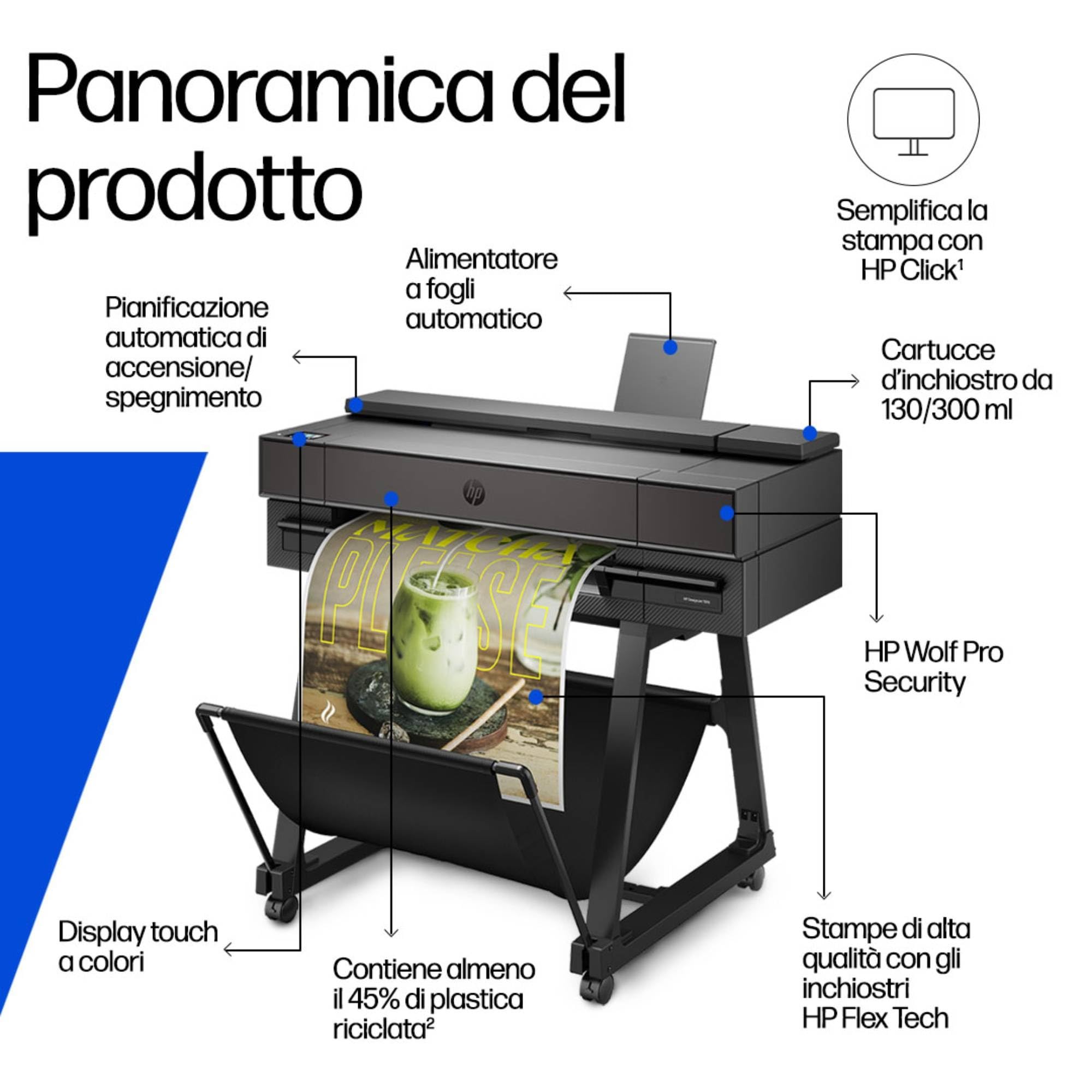 hp-designjet-t870-am0x9a-plotter-grande-formato-multi-formato-a4-a1-d-con-wi-fi- image 2
