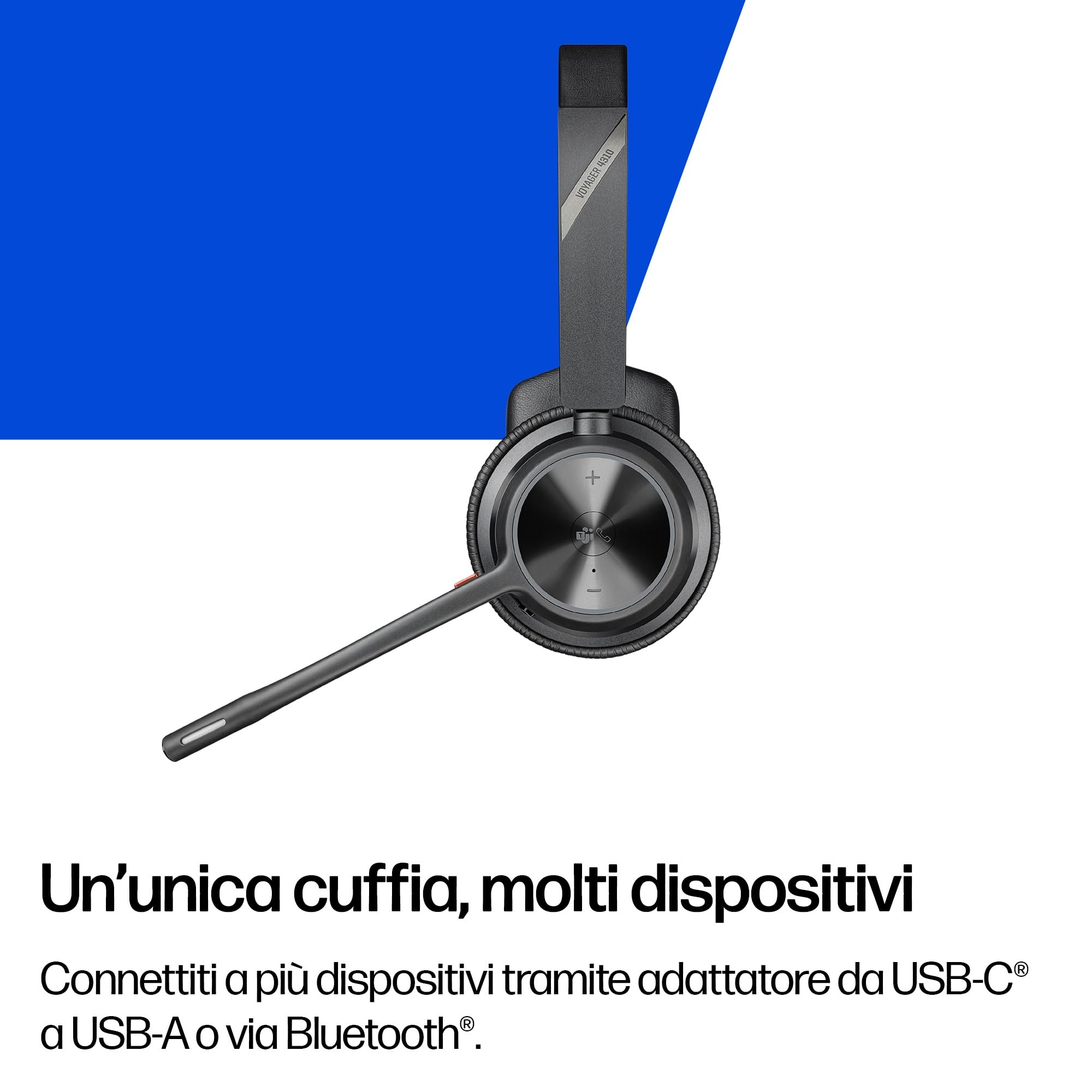 hp-poly-voyager-4310-uc-cuffia-monoaurale-wireless-bluetooth-con-dongle-usb-c-bt image 3