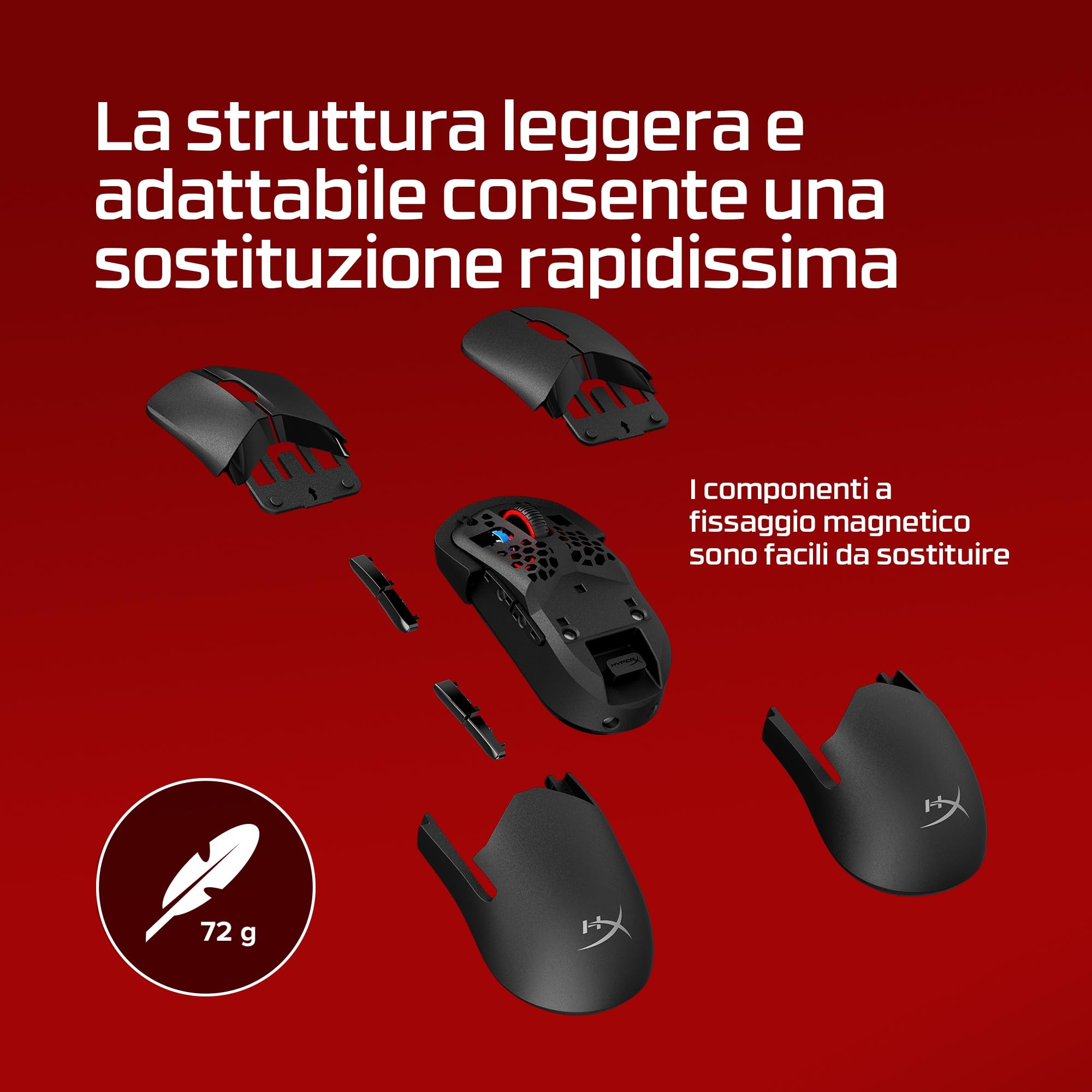 hp-hyperx-pulsefire-saga-pro-mouse-da-gaming-wireless-con-polling-4k-design-modu image 4