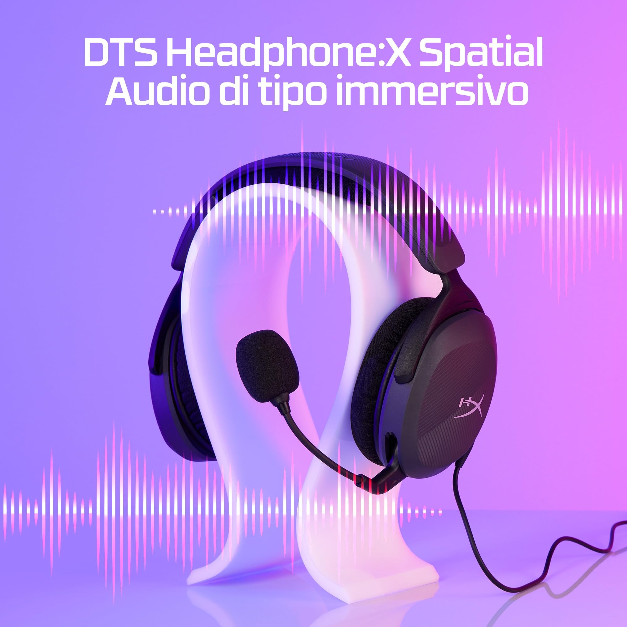hyperx-cloud-stinger-ii-core-cuffie-gaming-cablate-3-5-mm-audio-dts-spatial-micr image 2