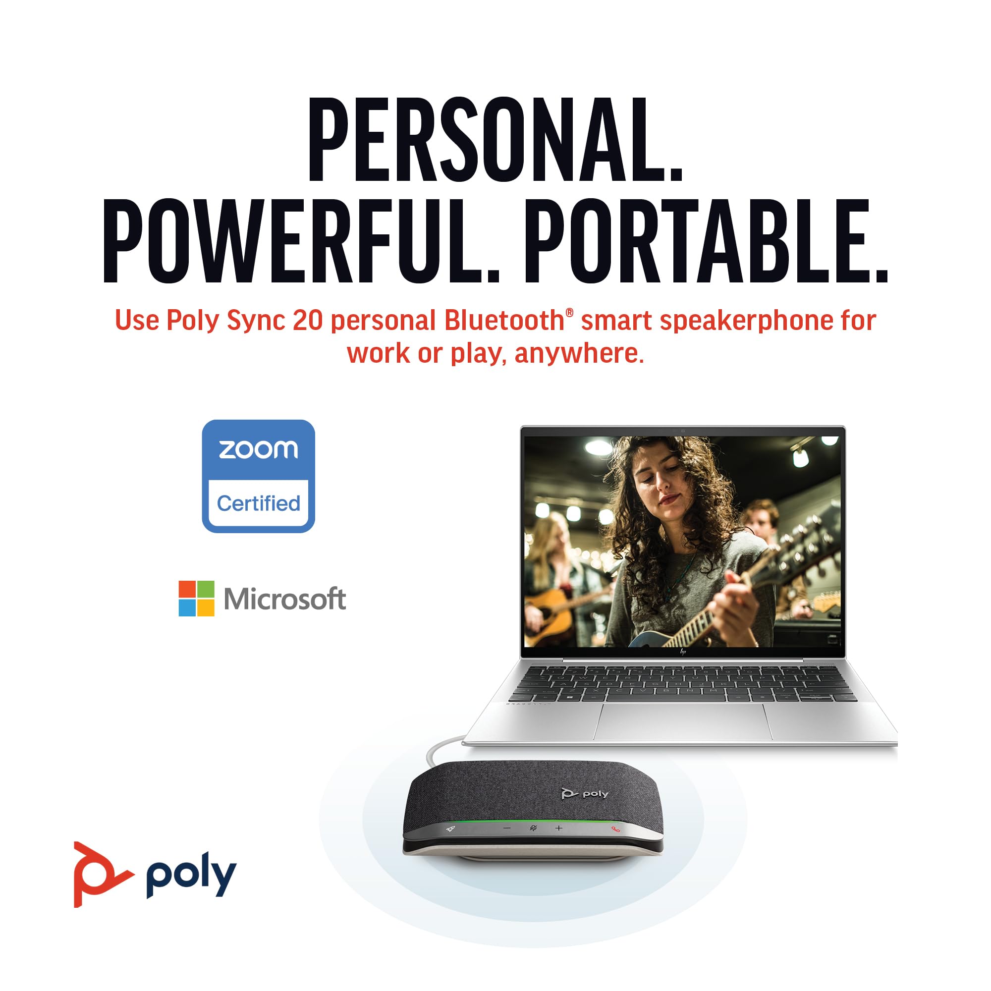 hp-poly-sync-20-vivavoce-per-conferenze-wireless-bluetooth-5-1-con-usb-a-usb-c-a image 2