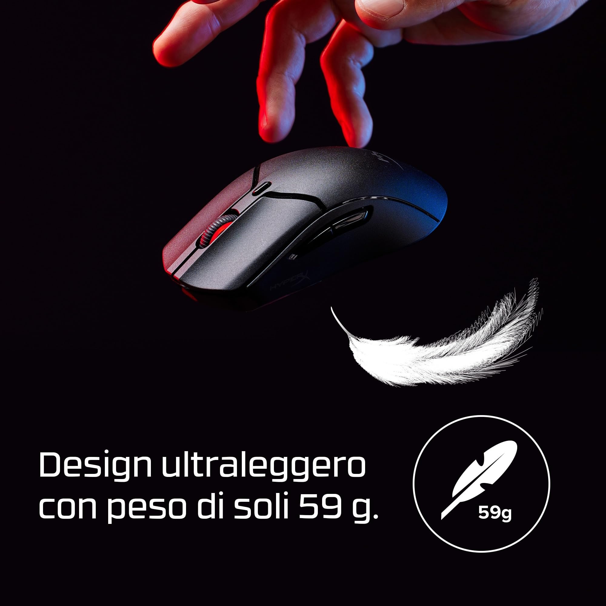 hyperx-pulsefire-haste-2-mini-mouse-gaming-wireless-2-4ghz-26000-dpi-rgb-100-ore image 4
