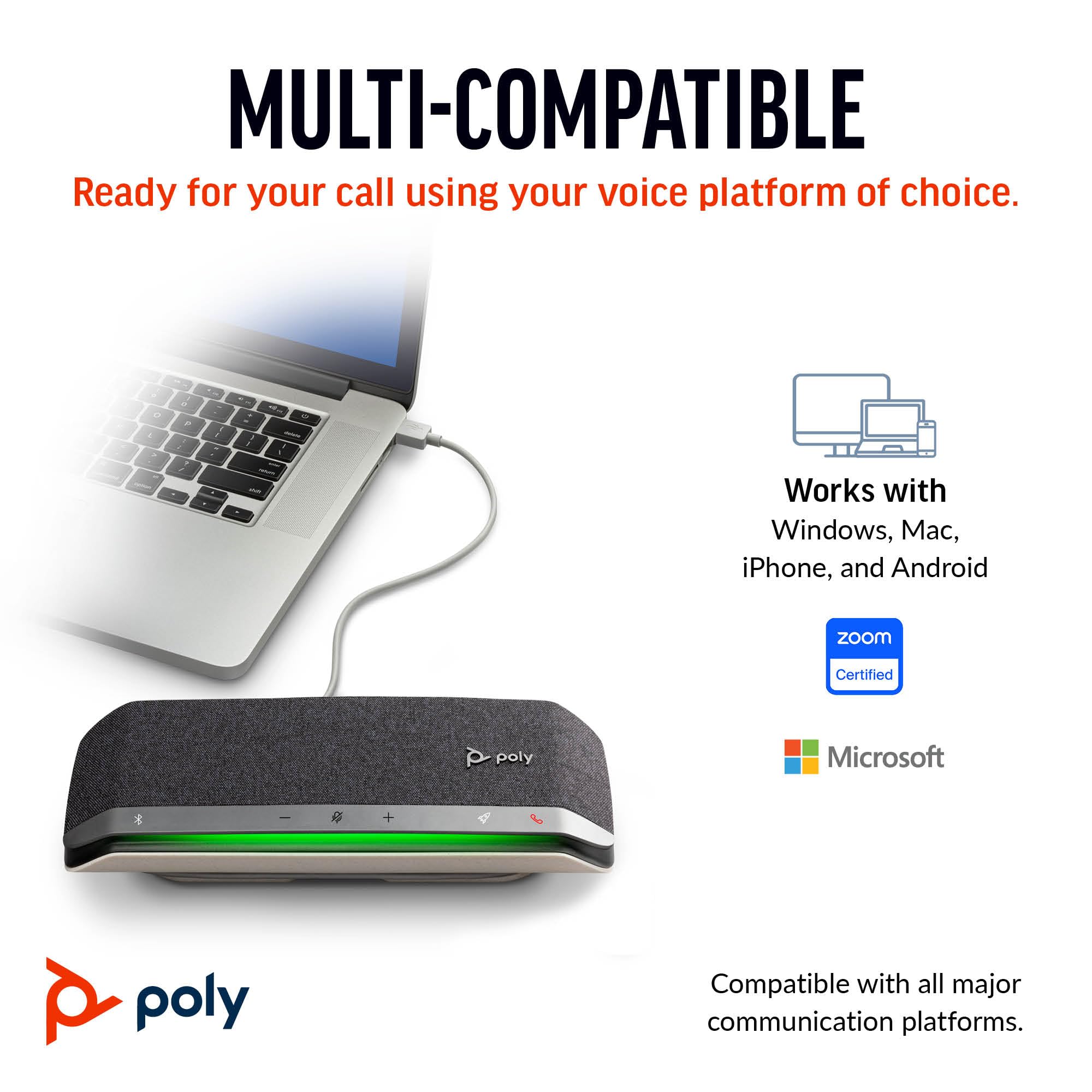 hp-poly-sync-40-vivavoce-per-conferenze-wireless-bluetooth-5-1-con-usb-a-usb-c-r image 6