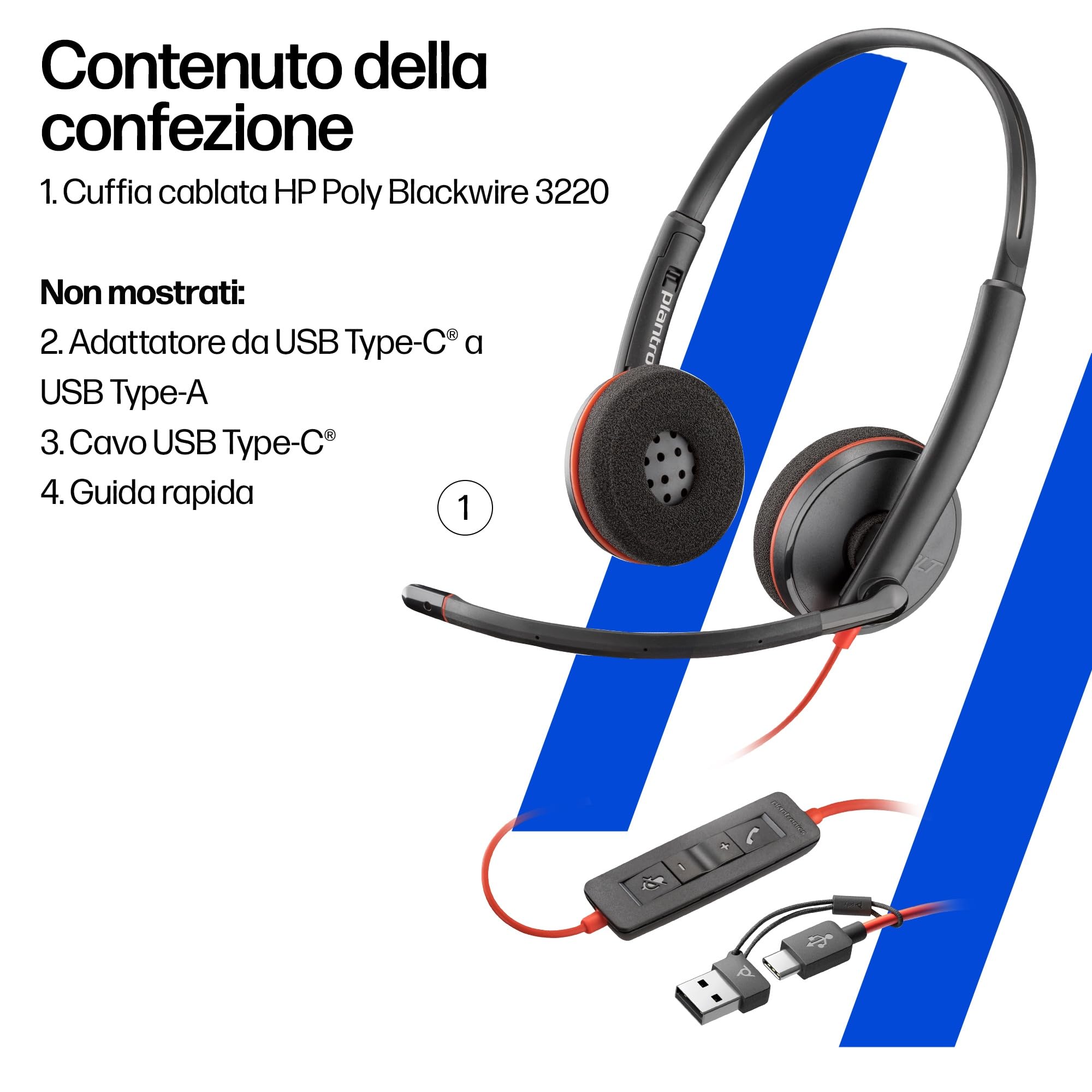 hp-poly-blackwire-3220-cuffia-cablata-usb-a-usb-c-3-5-mm-con-riduzione-del-rumor image 7