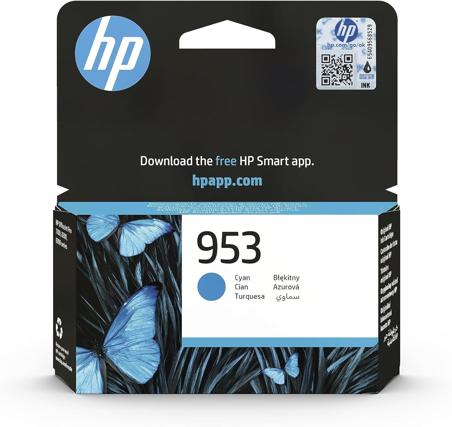 hp-953-ciano-f6u12ae-cartuccia-d-inchiostro-originale-da-630-pagine-per-stampant image 1